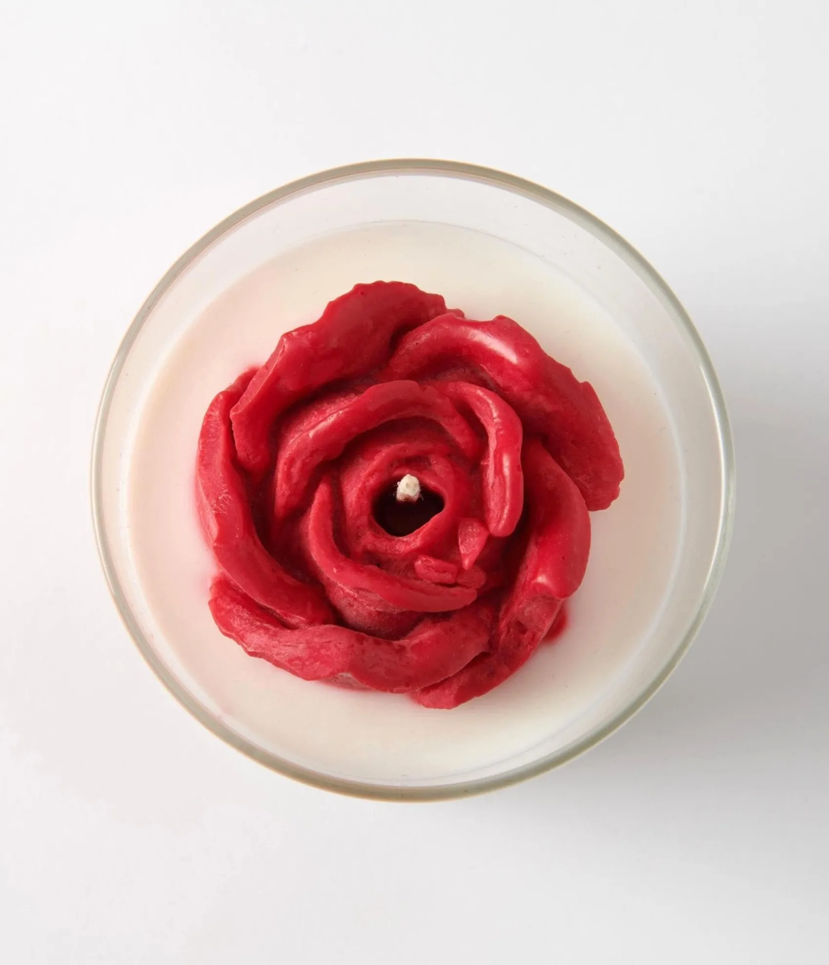 Unique Vintage A Single Red Rose Candle Discount
