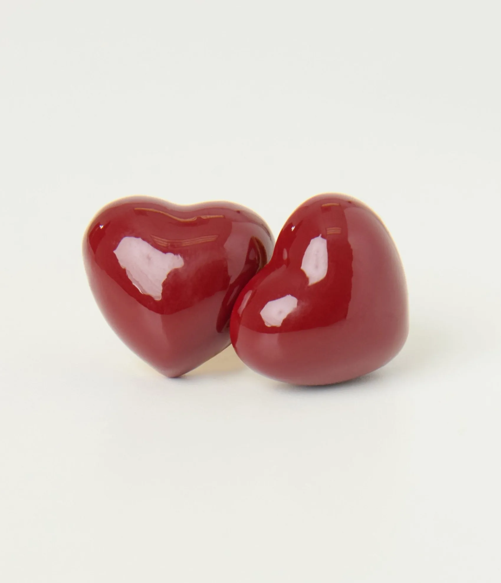 Unique Vintage Banned Burgundy Lucky Heart Earrings Sale
