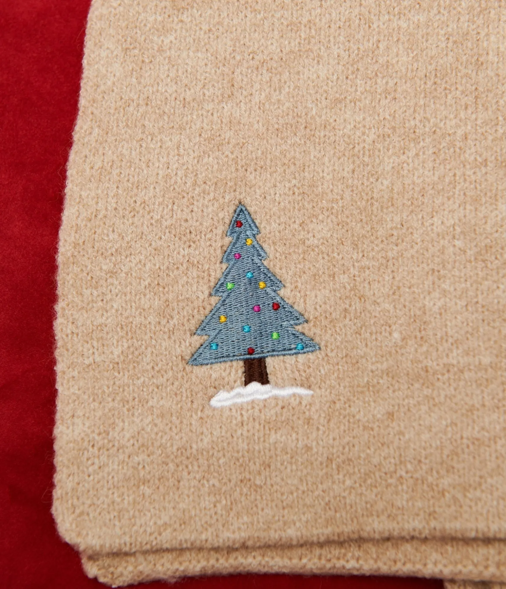 Unique Vintage Banned Cream Snow Season Knitted Scarf Outlet