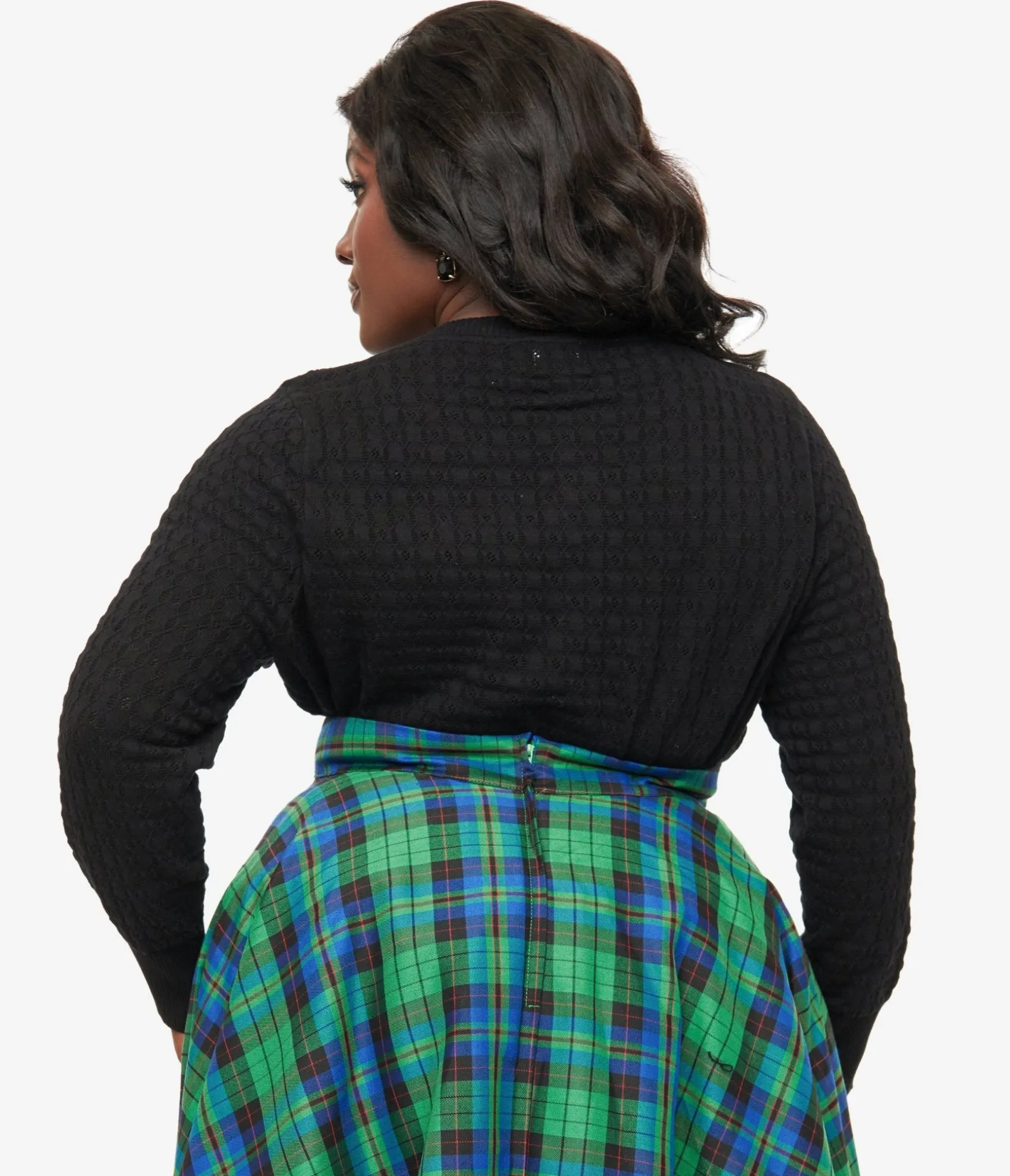 Unique Vintage Banned Plus Size 1950s Black Katie Cardigan Hot