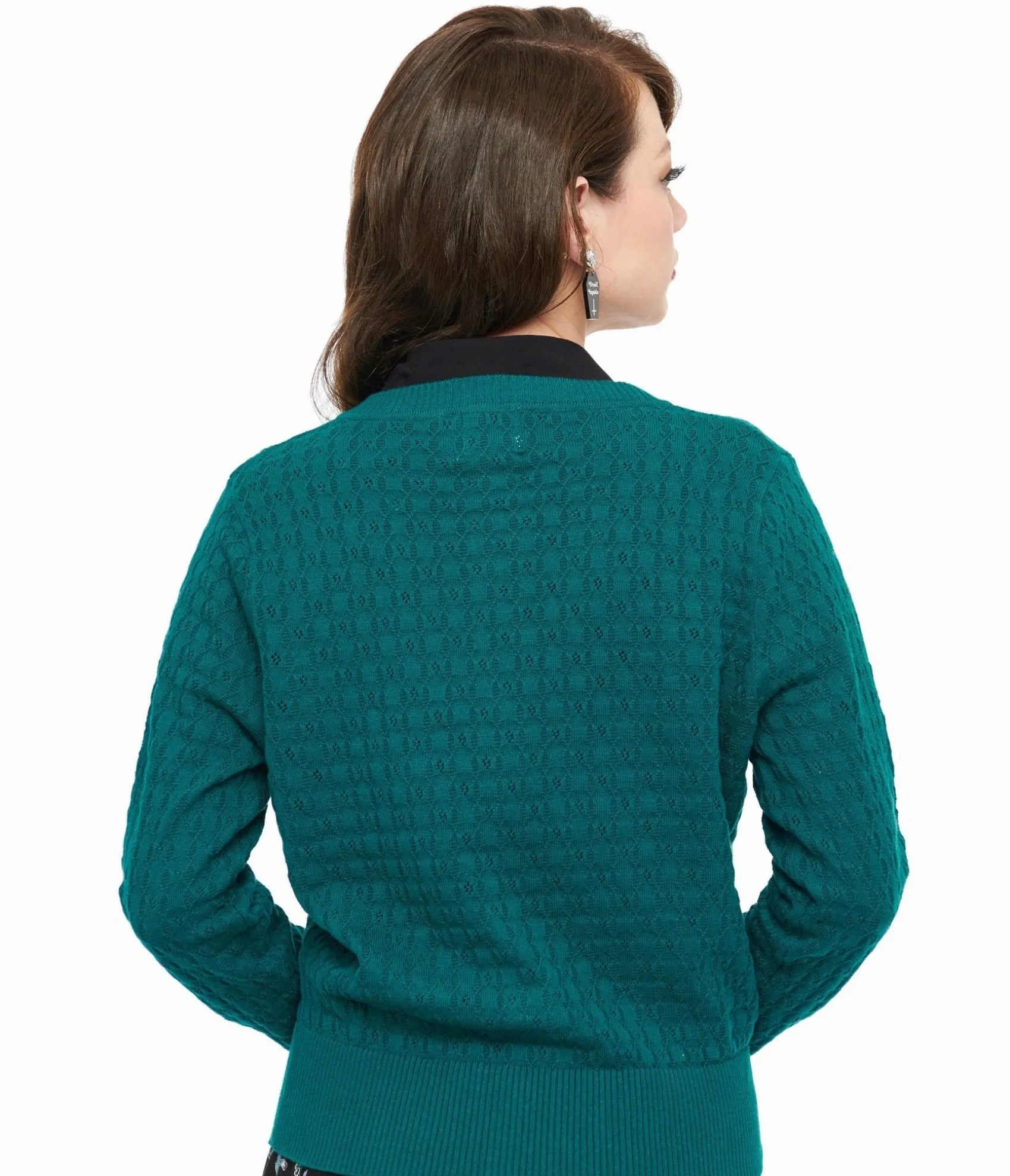 Unique Vintage Banned 1950s Green Katie Cardigan Flash Sale