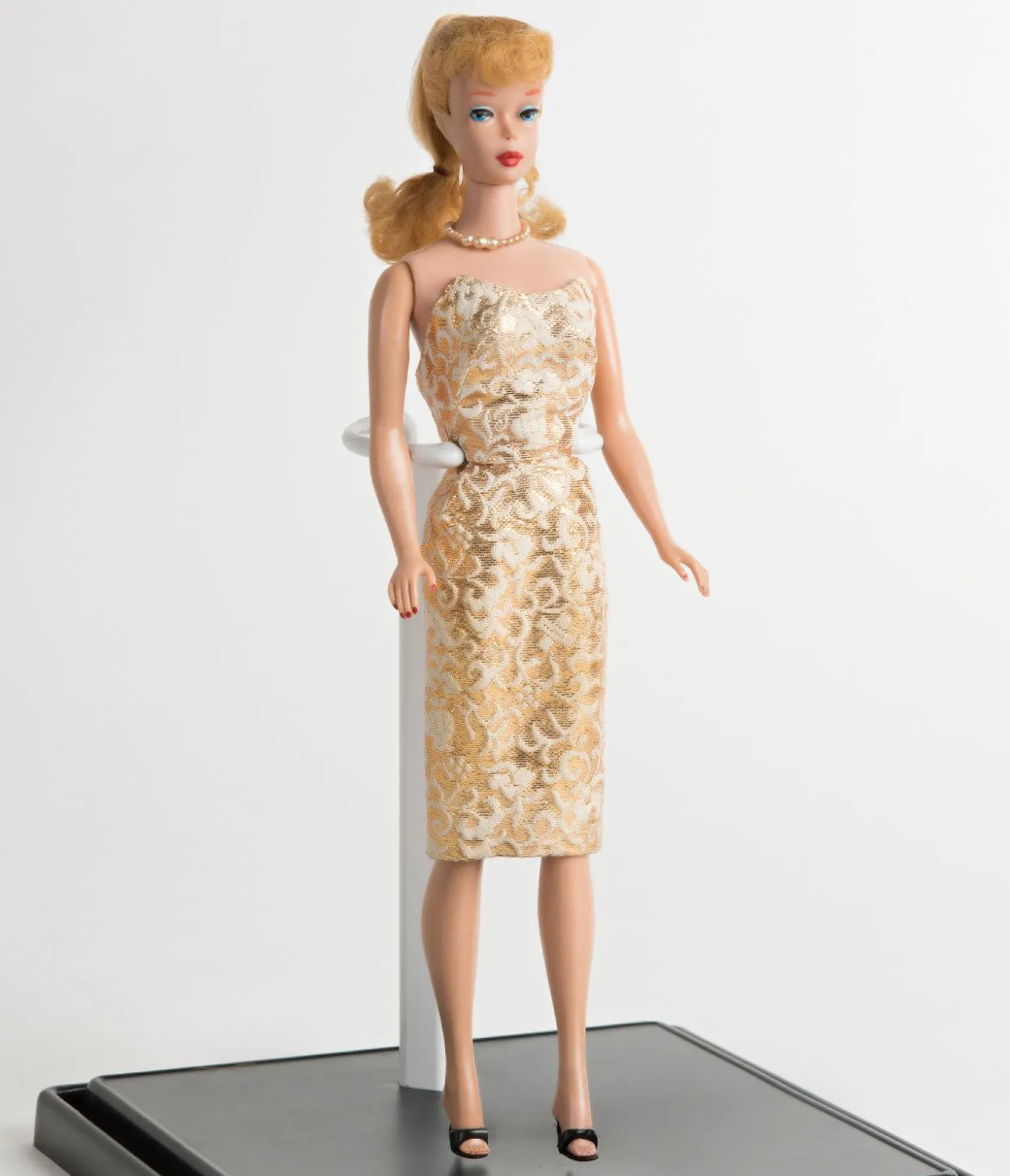 Unique Vintage Barbieª x Golden Girl Brocade Sheath Dress Cheap
