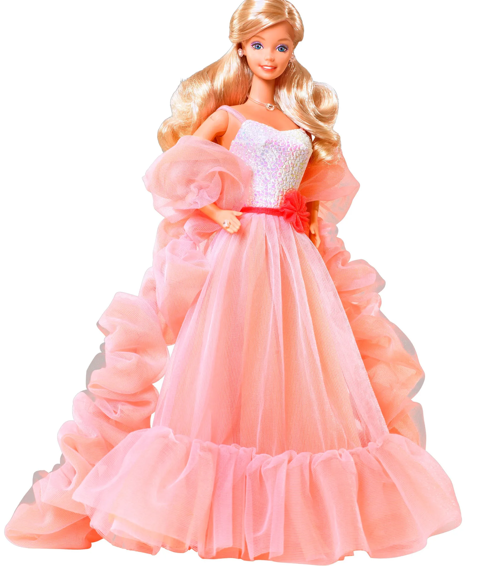 Unique Vintage Barbie™ x Peaches N Cream Chiffon Dress Online