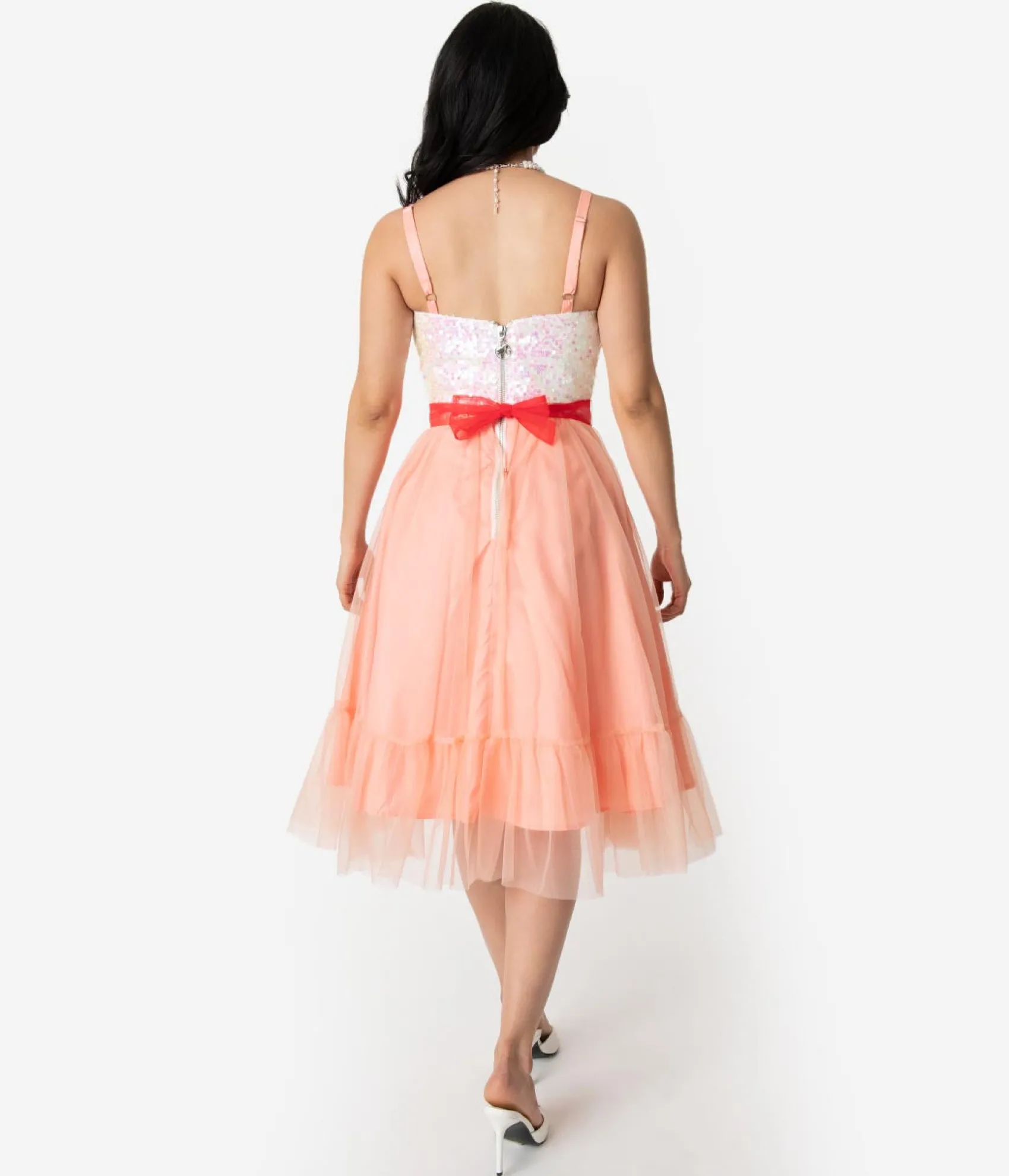 Unique Vintage Barbie™ x Peaches N Cream Chiffon Dress Online
