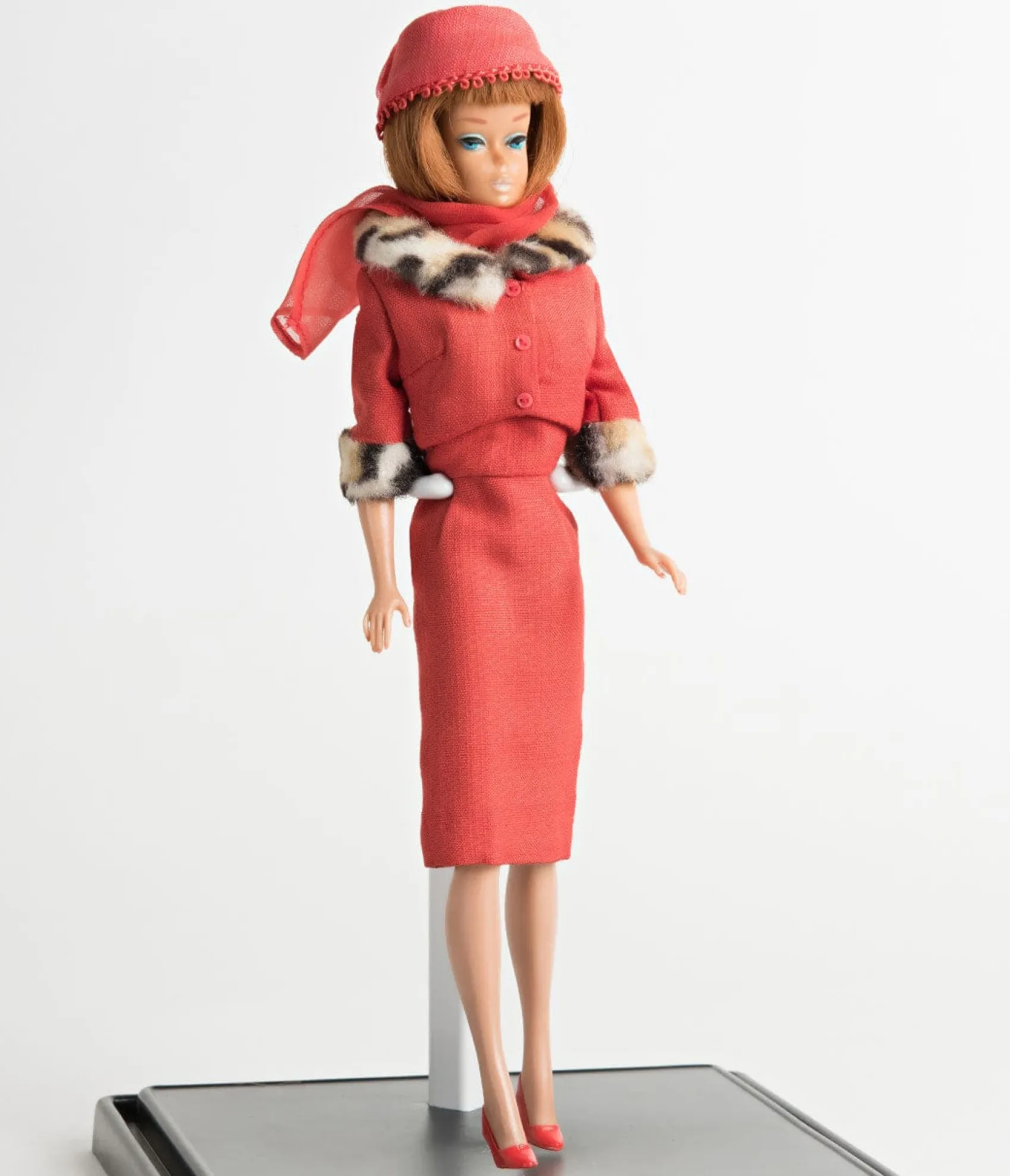 Unique Vintage Barbie x Plus Size Red Matinee Fashion Sheath Dress & Jacket Best Sale
