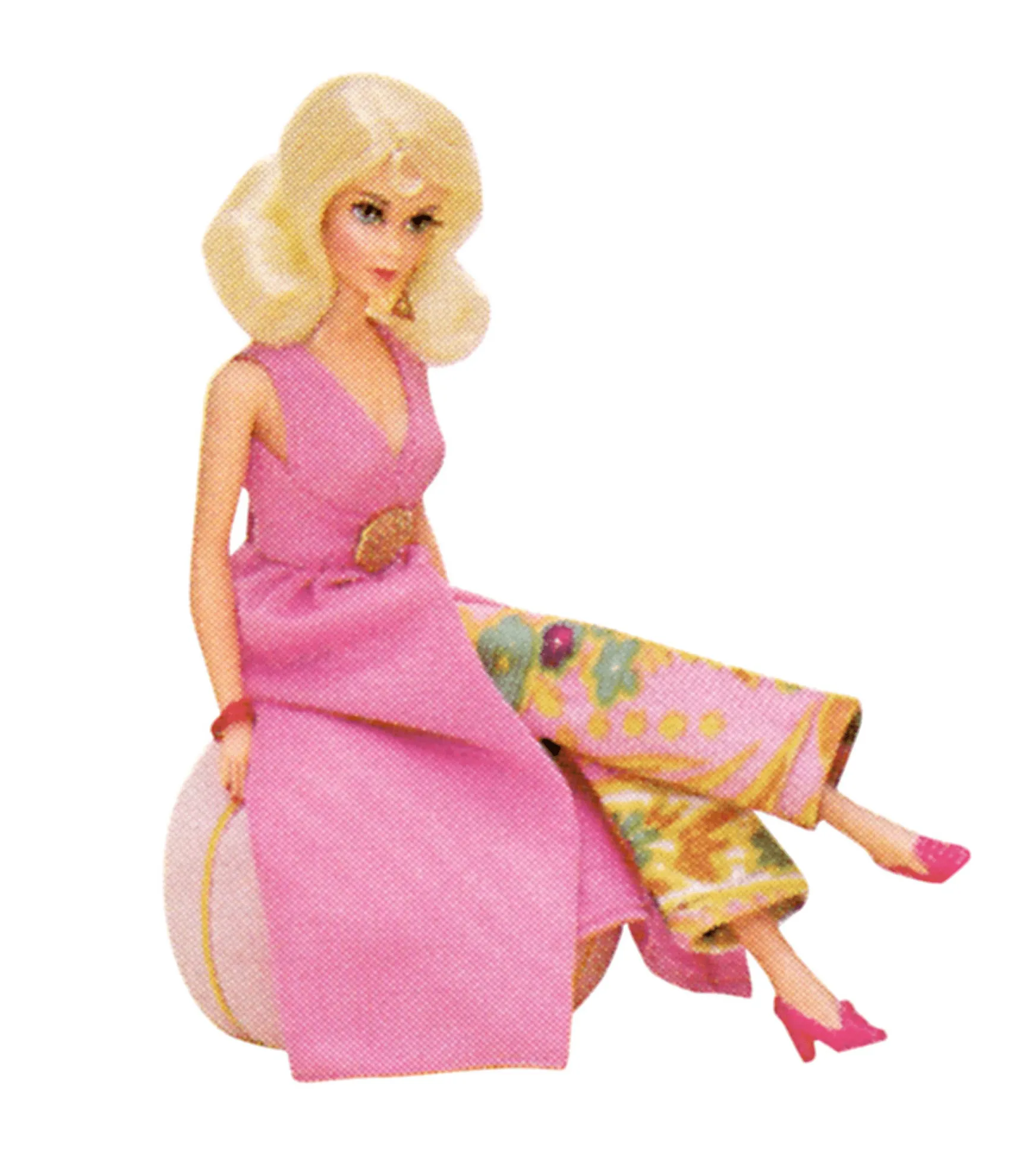 Unique Vintage Barbie x Plus Size 1970s Pink Evening In House Coat Flash Sale