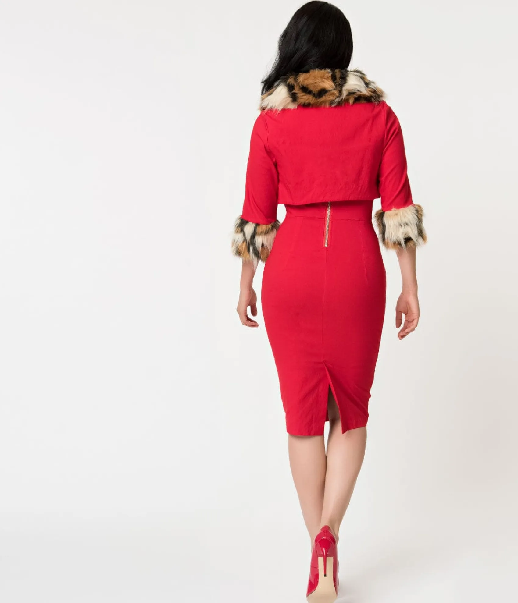 Unique Vintage Barbie x Red Matinee Fashion Sheath Dress & Jacket Clearance