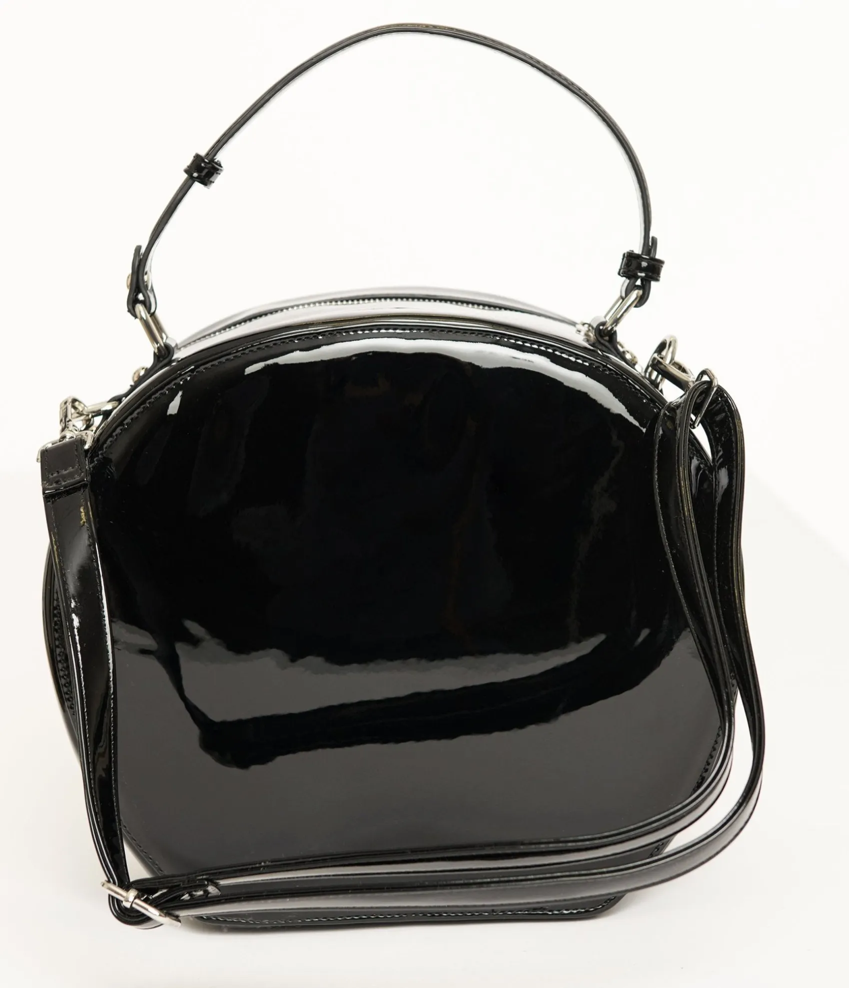 Unique Vintage Barbie x 1960s Black Leatherette Circle Bag Outlet