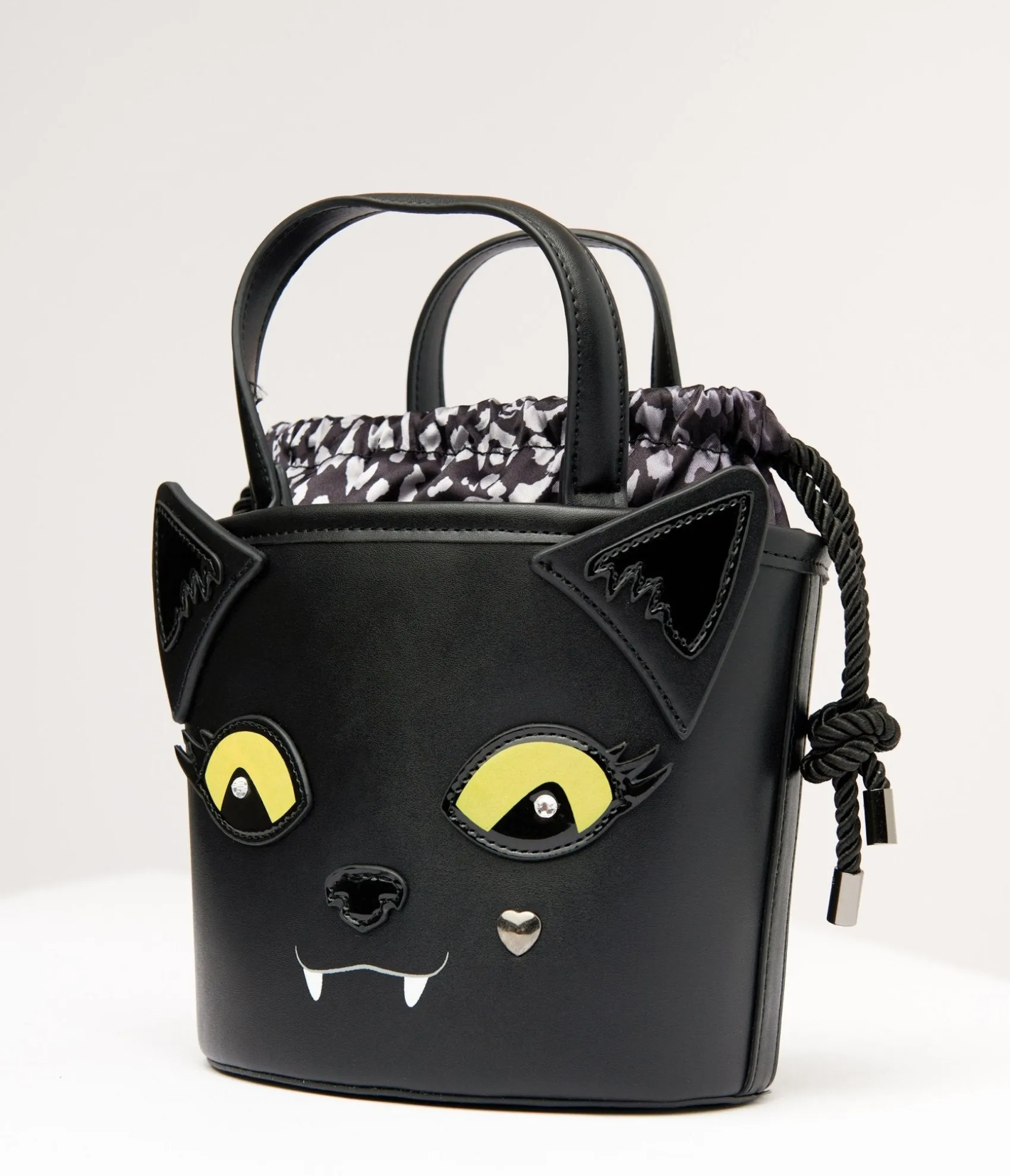 Unique Vintage Betsey Johnson Black Gimmie Candy Cat Bucket Bag Best