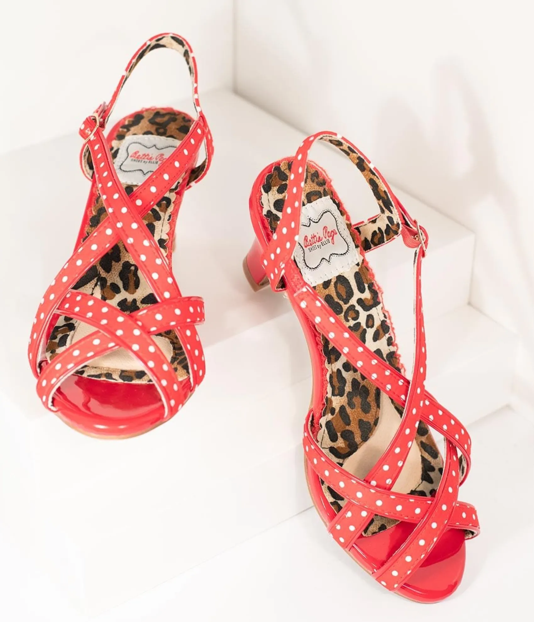 Unique Vintage Bettie Page Retro Red & White Polka Dot Peep Toe Gracie Heels Best