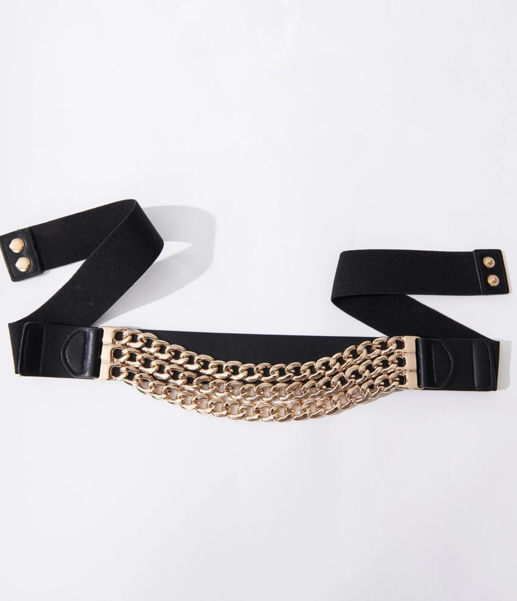 Unique Vintage Black & Gold Chain Link Belt Cheap