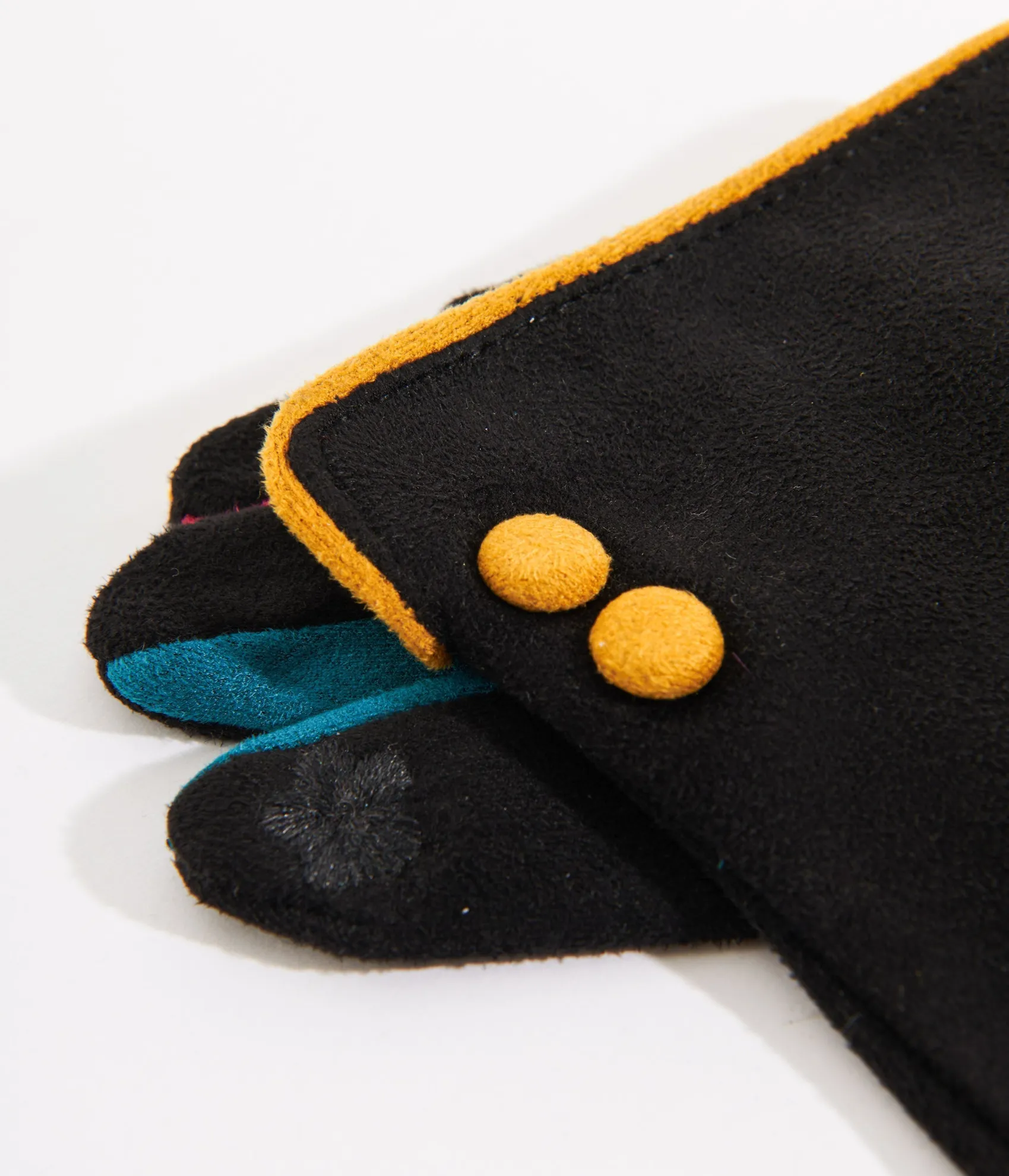 Unique Vintage Black & Rainbow Finger Gloves Store