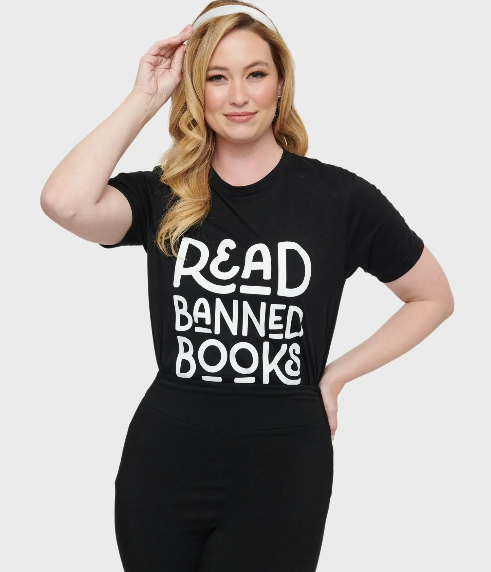 Unique Vintage Black & White Read Banned Books Unisex Graphic Tee Flash Sale
