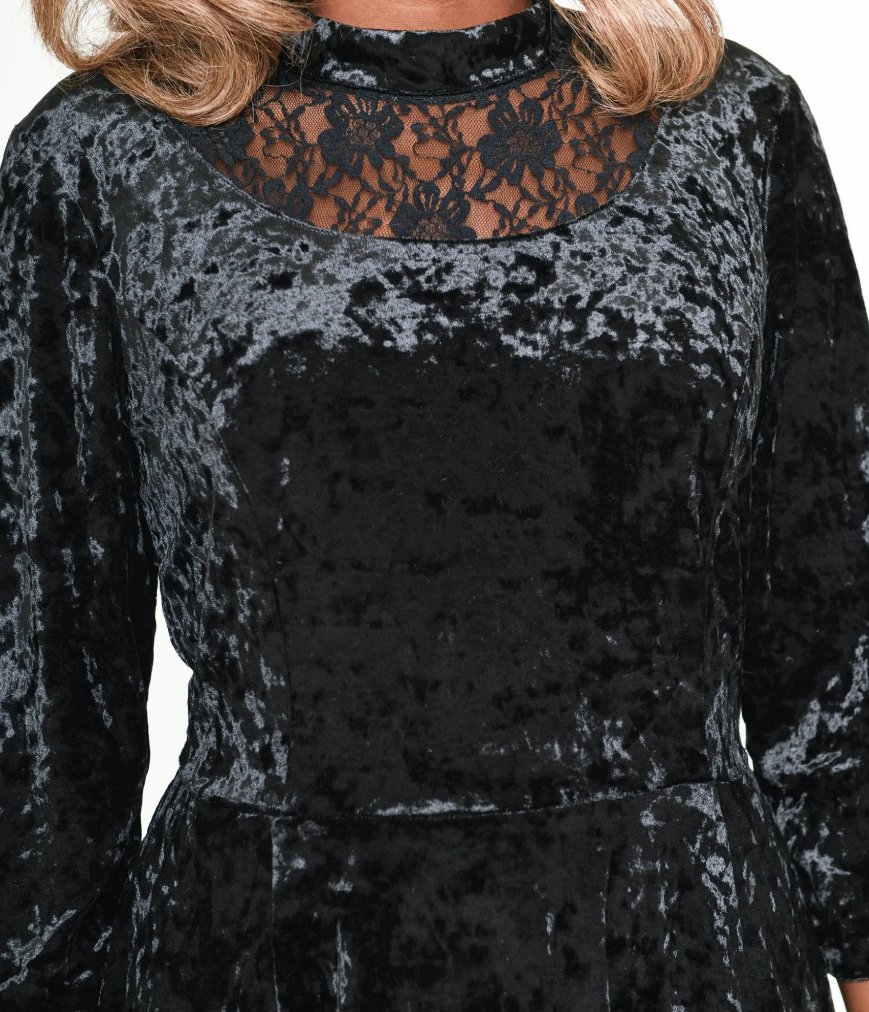 Unique Vintage Black Diamond Velvet Swing Dress Shop