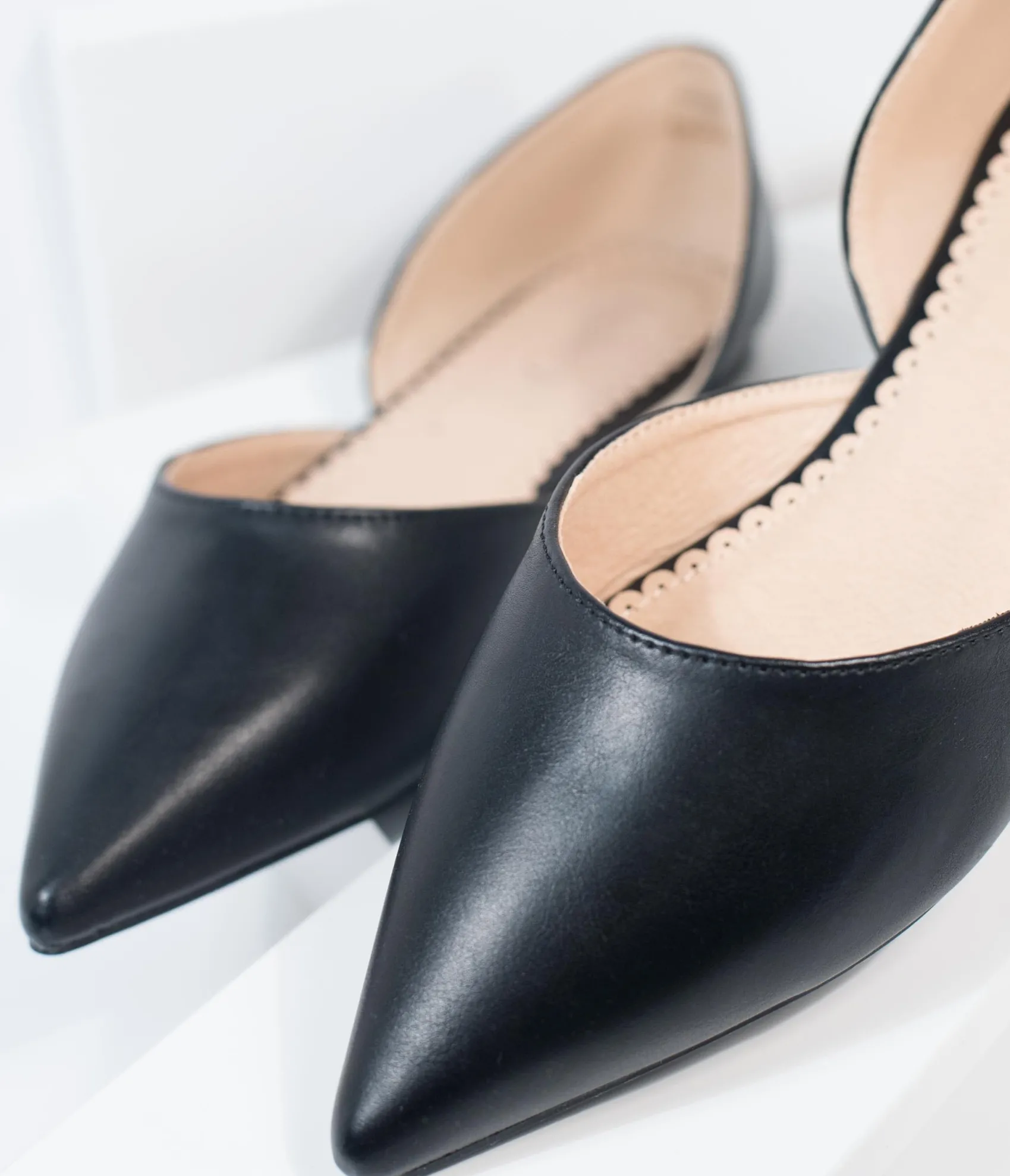 Unique Vintage Black Leatherette Pointed Toe Flats Shop