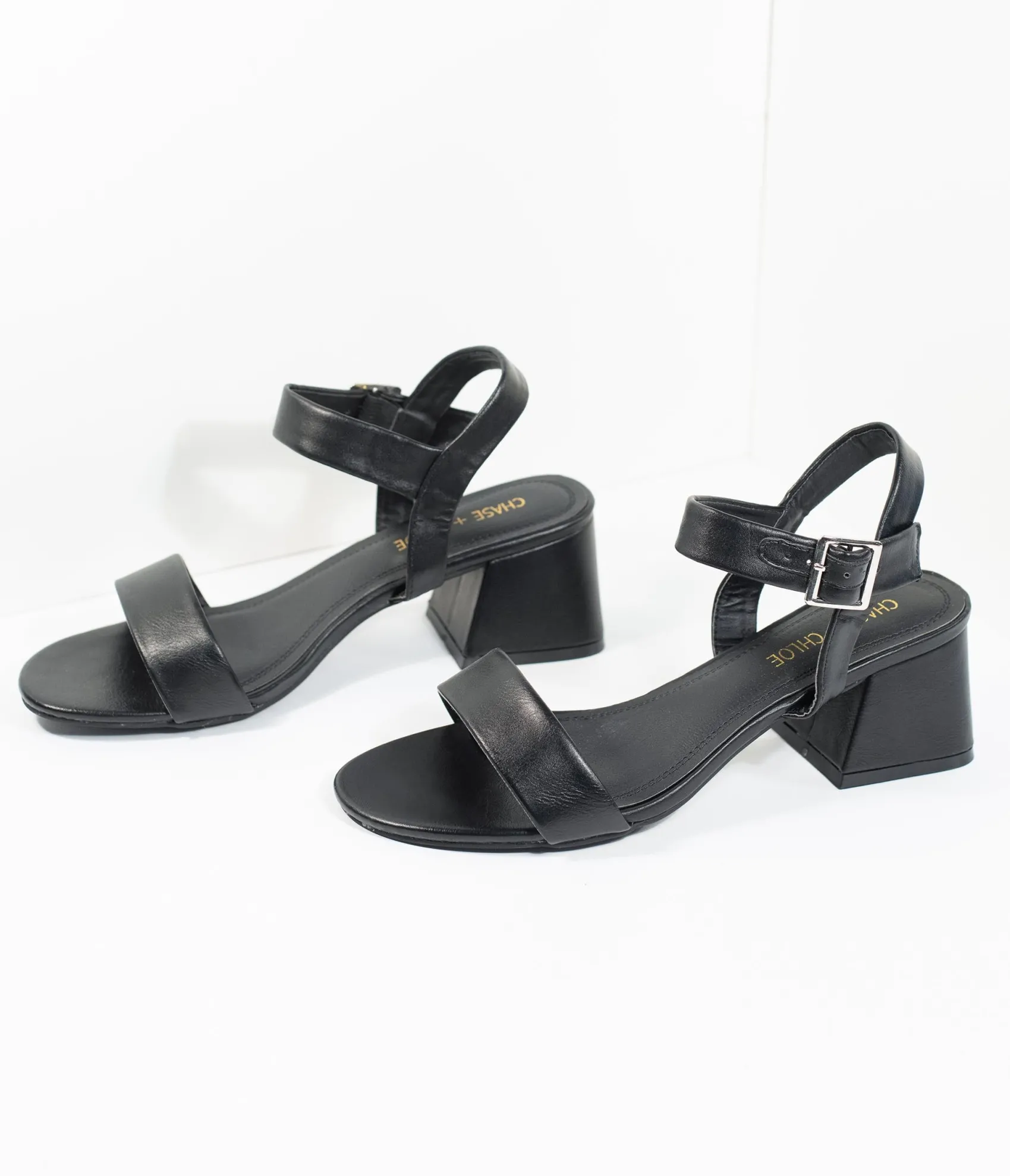 Unique Vintage Black Leatherette Teagan Heeled Sandal Discount