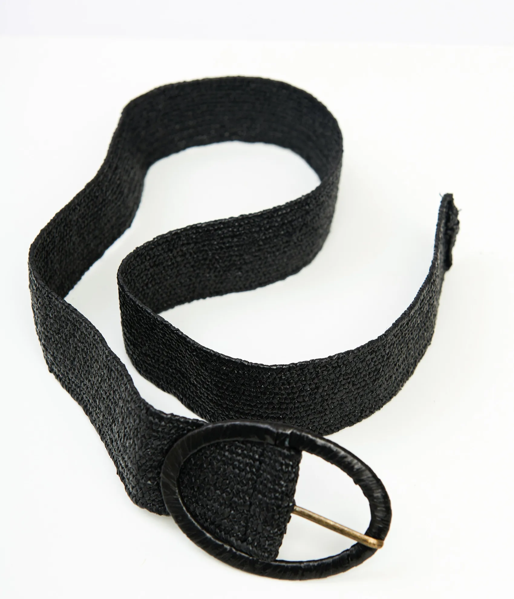 Unique Vintage Black Oval Buckle Belt Fashion