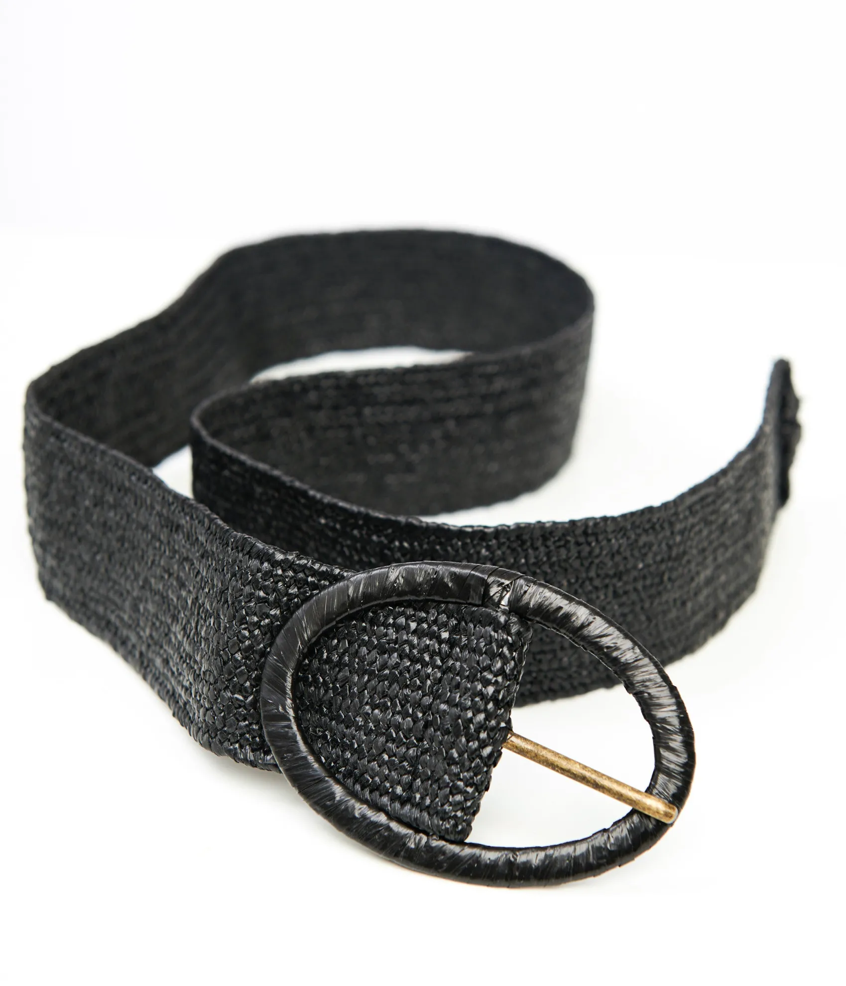 Unique Vintage Black Oval Buckle Belt Fashion
