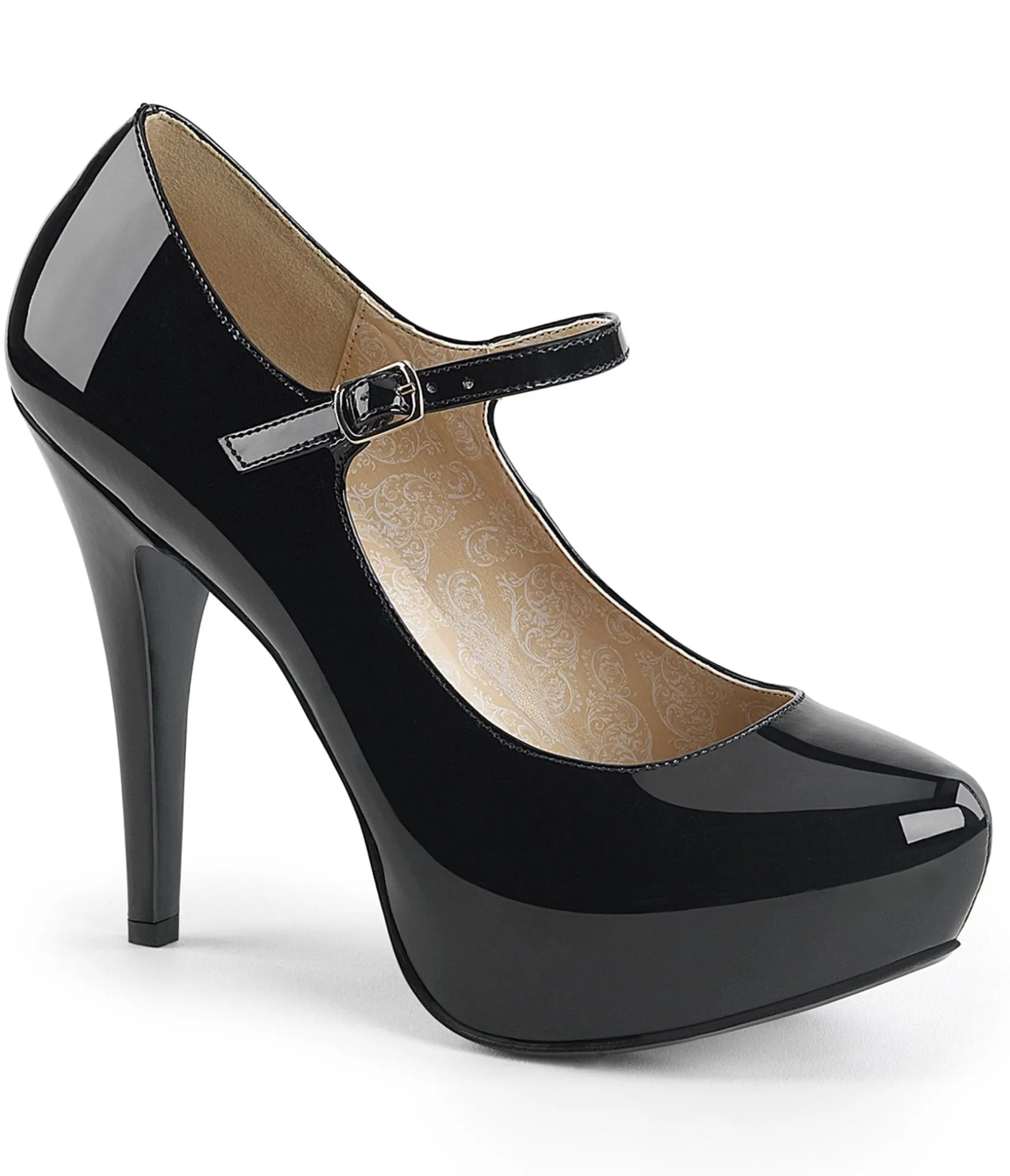 Unique Vintage Black Patent Leatherette Mary Jane Pumps Best Sale