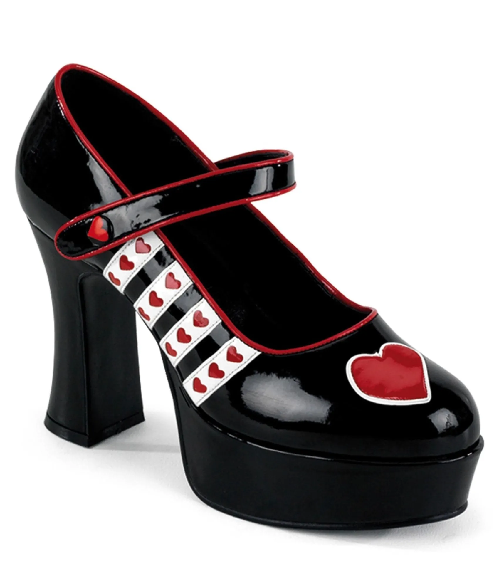 Unique Vintage Black Queen of Hearts Platform Heels Shop
