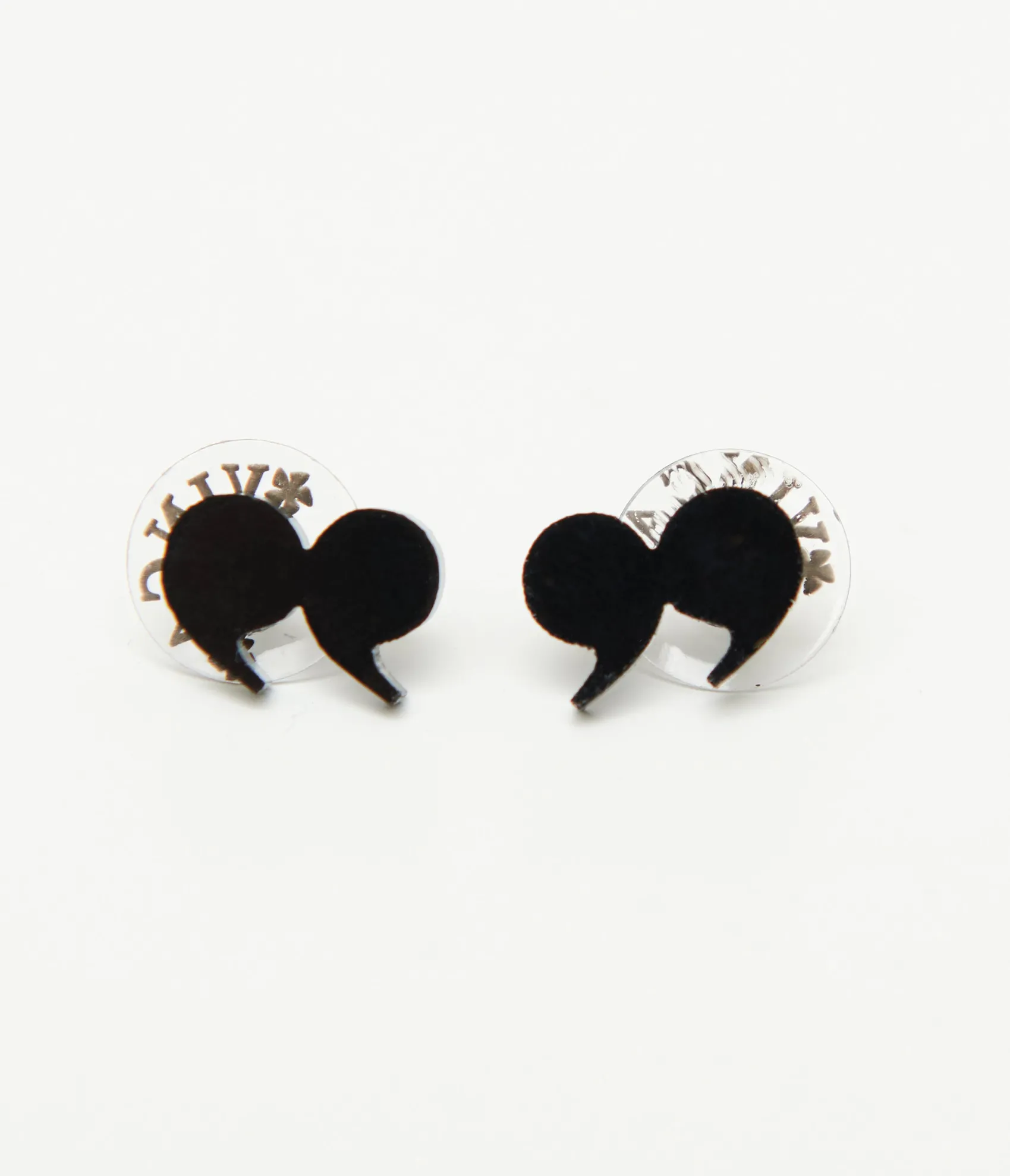Unique Vintage Black Quotation Mark Stud Earrings Hot