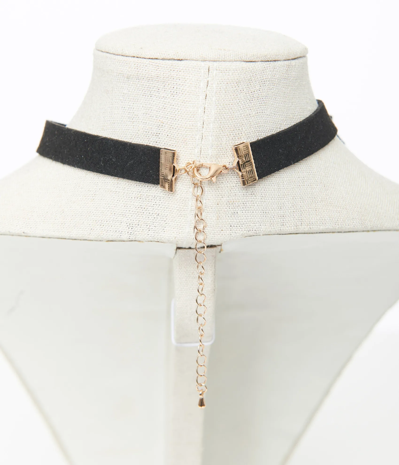 Unique Vintage Black Suede Ribbon Choker Discount