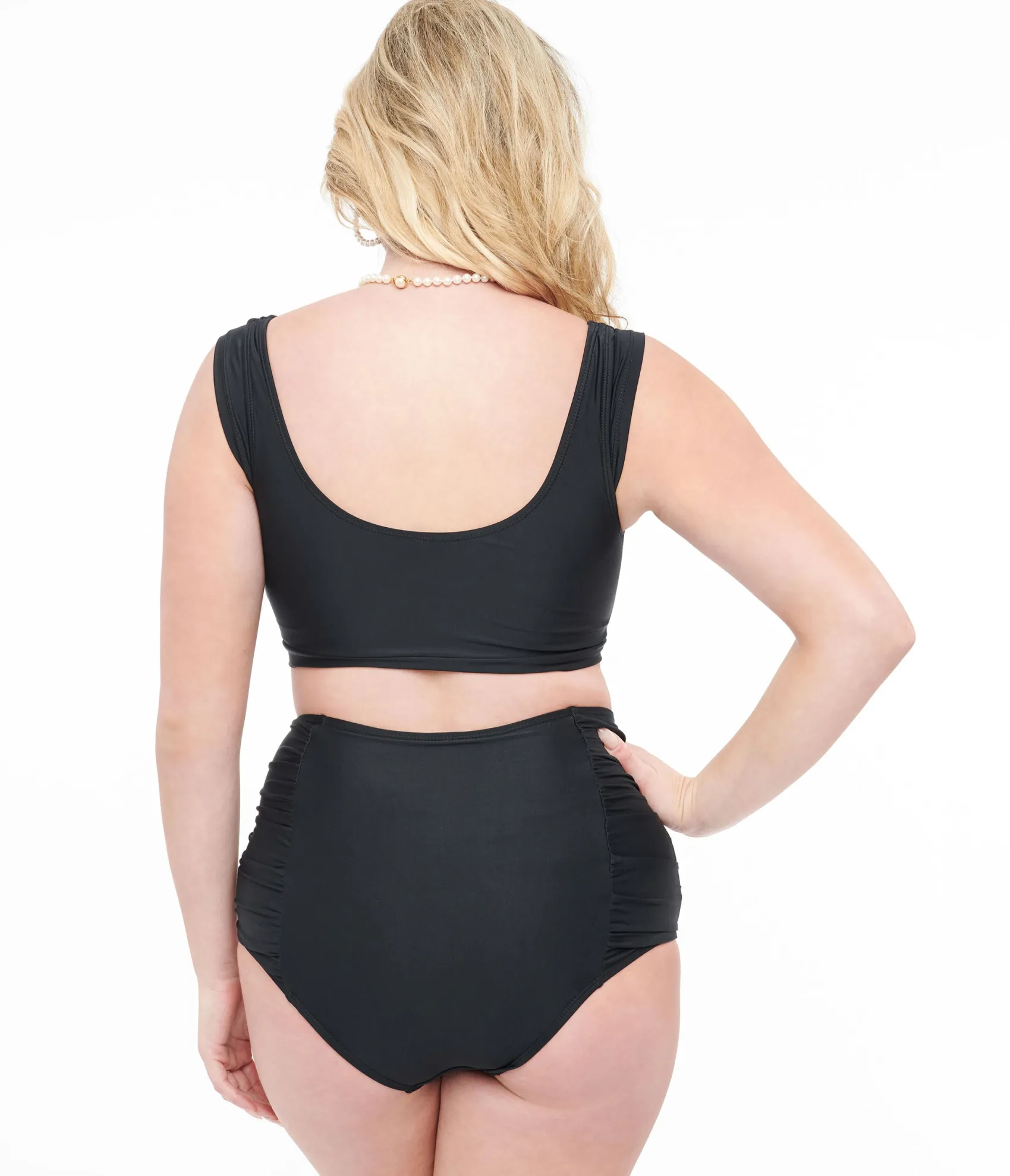 Unique Vintage Black Two Piece Swim Set Shop