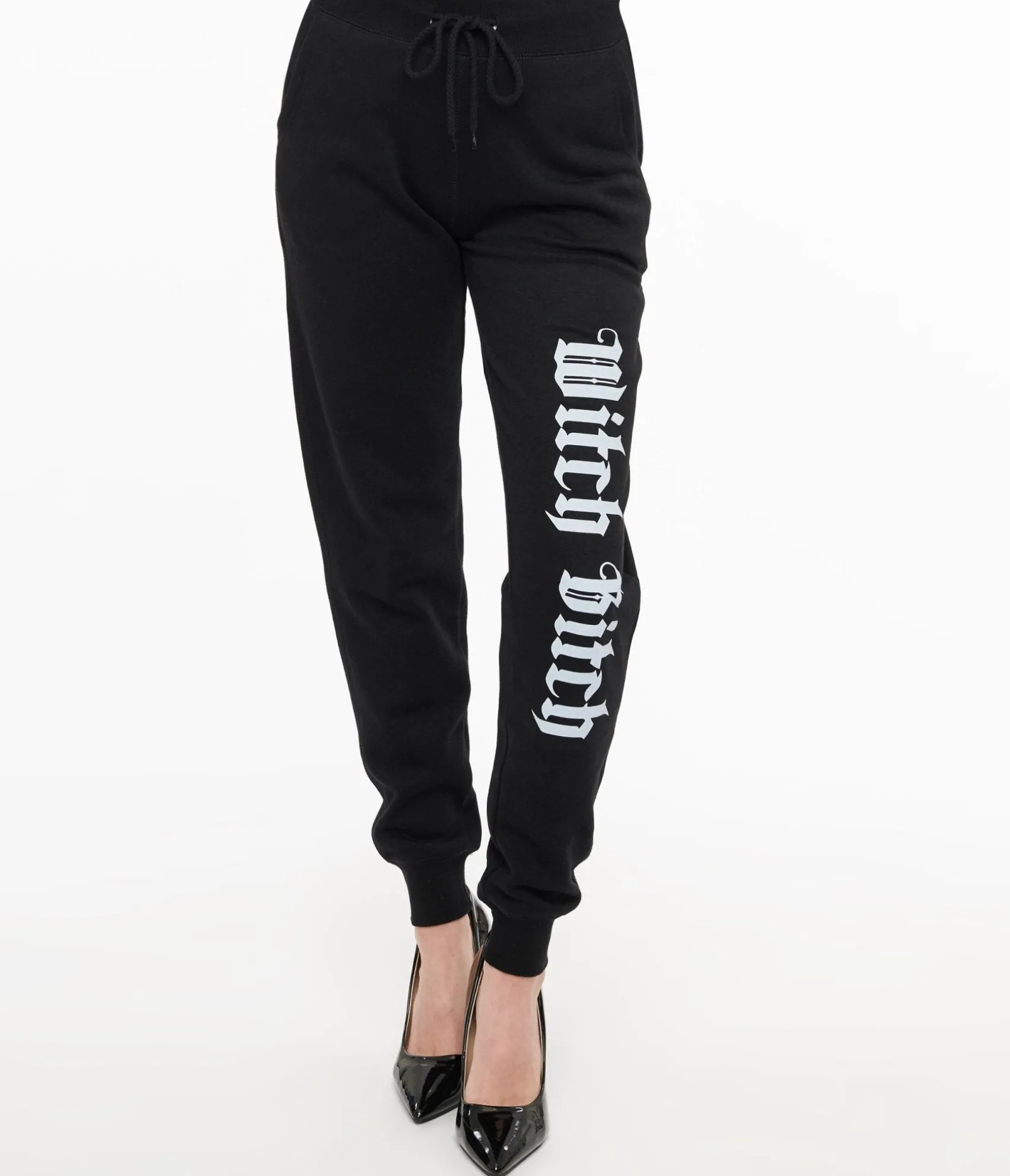 Unique Vintage Black Witch Bitch Fleece Sweatpants Flash Sale