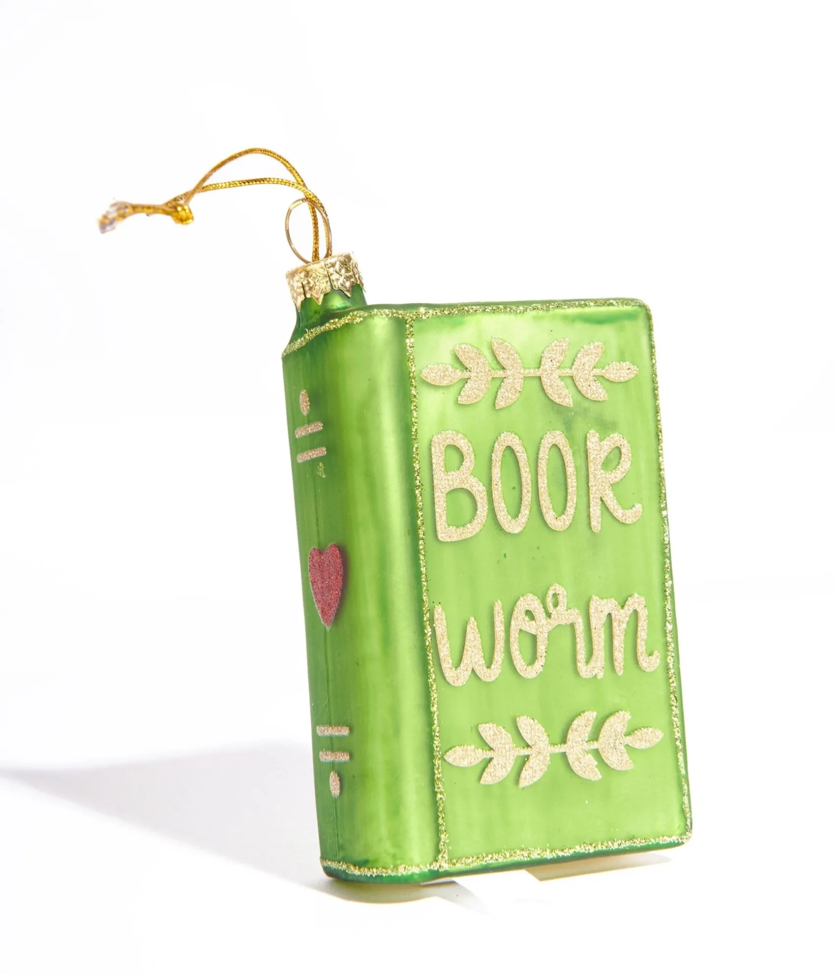 Unique Vintage Book Worm Glass Ornament Best