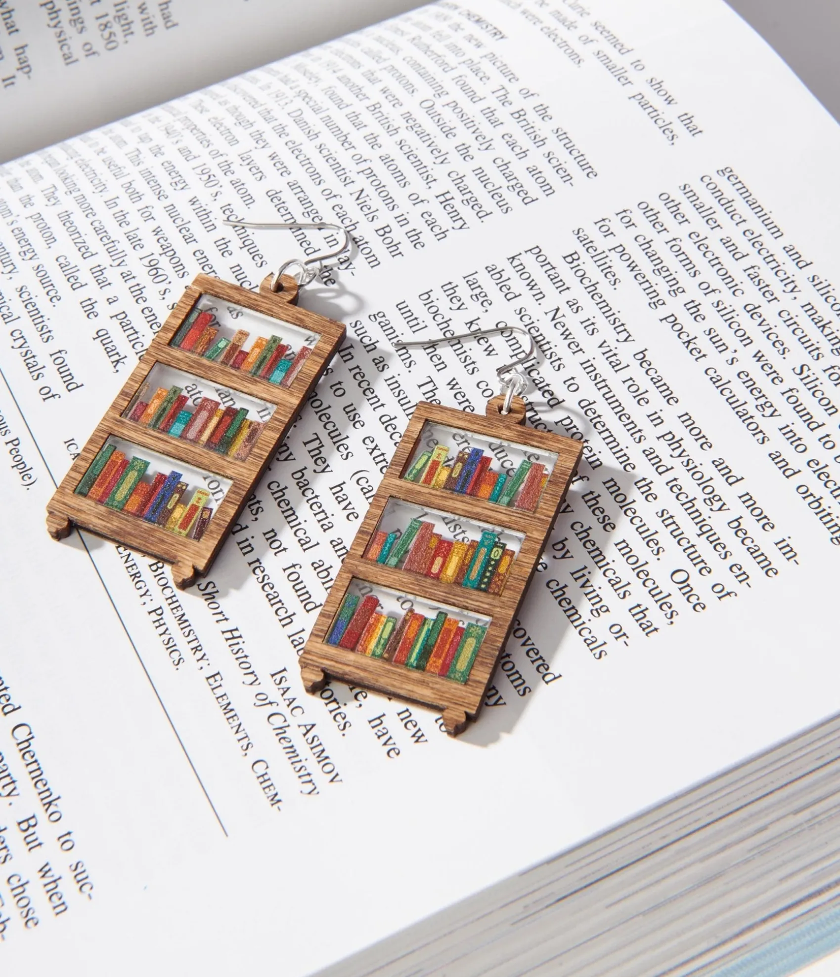 Unique Vintage Bookshelf Dangle Earrings Cheap