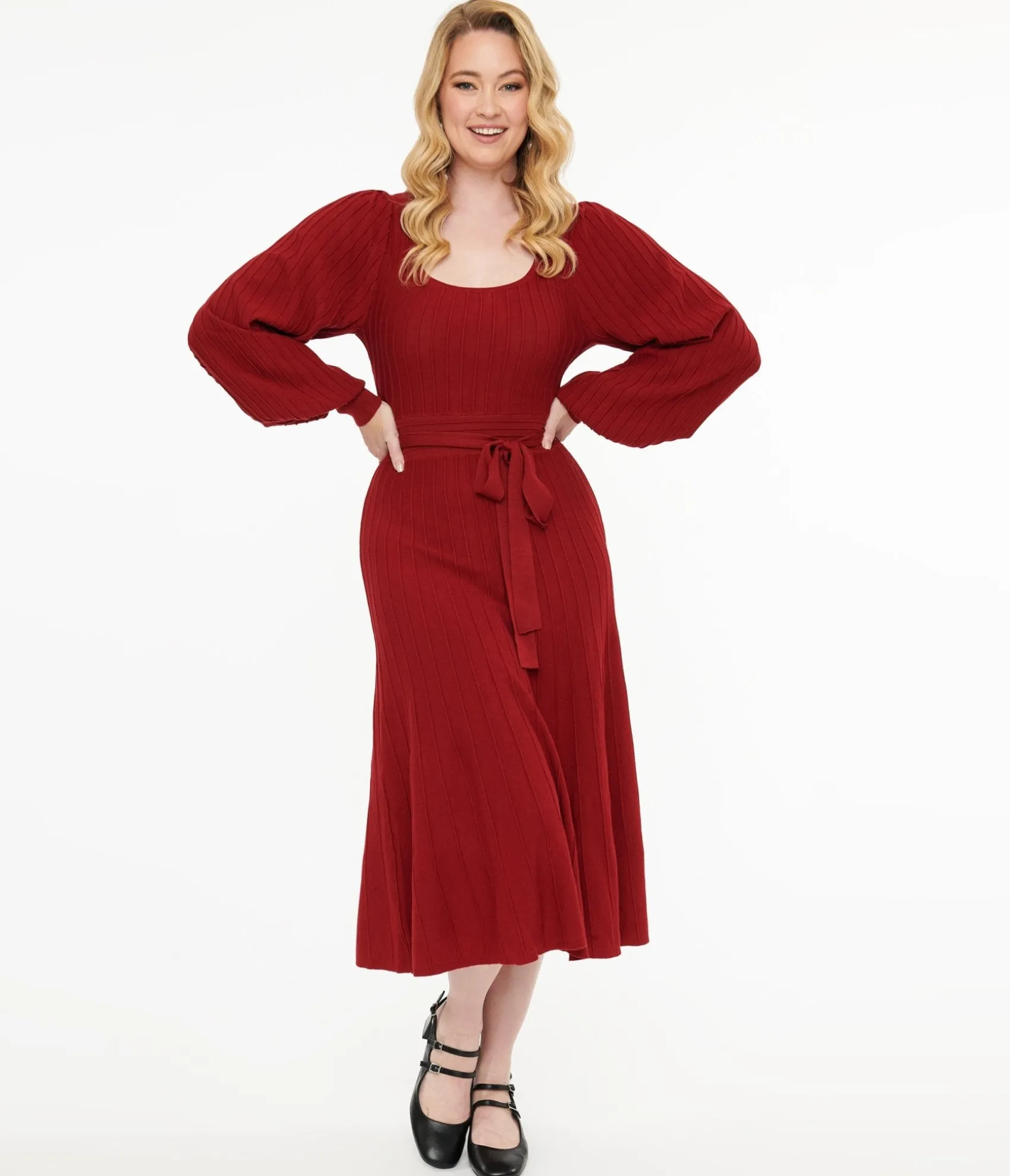 Unique Vintage Burgundy Keep Looking Up Sweater Midi Dress Flash Sale