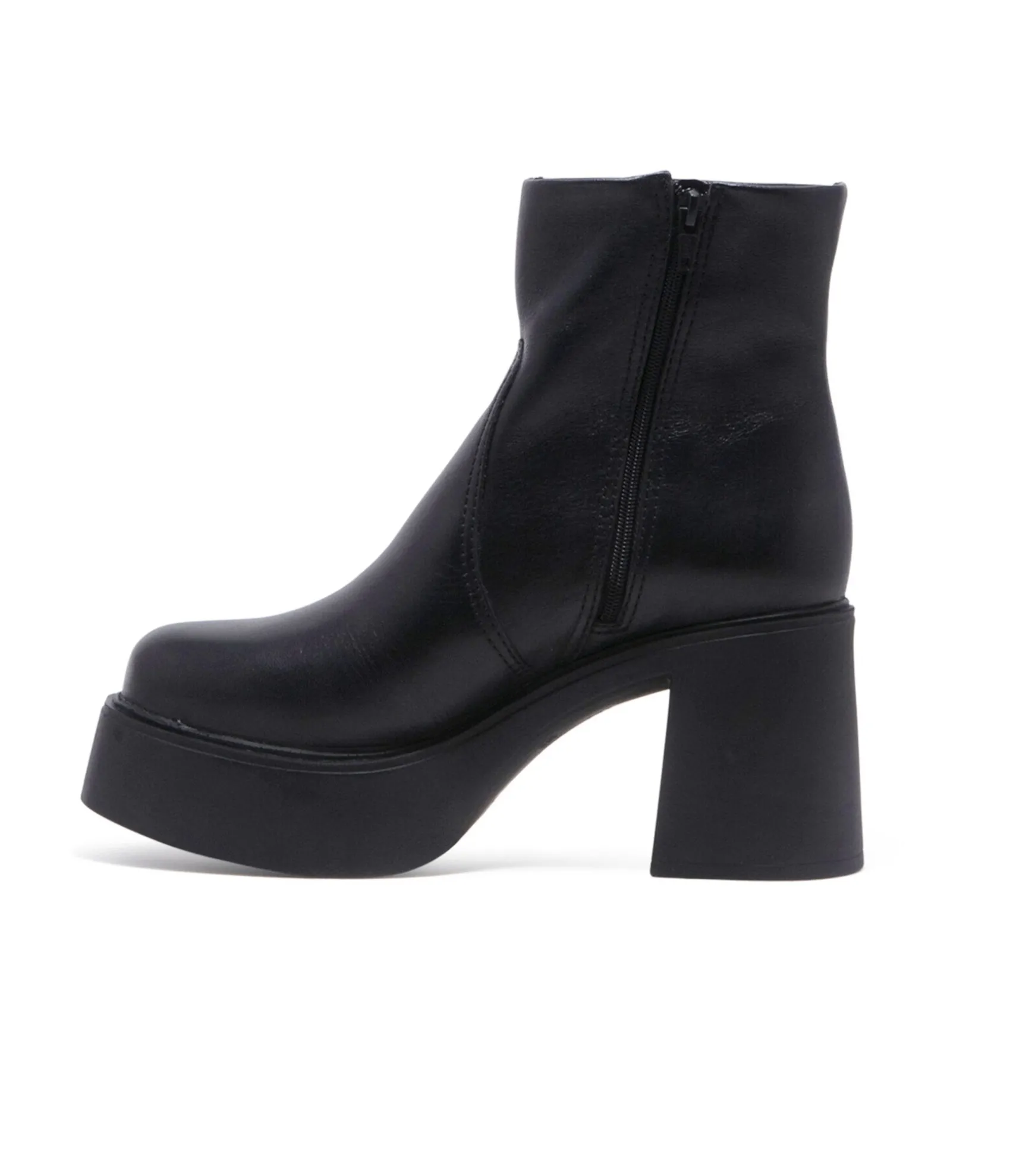 Unique Vintage Chelsea Crew 1970s Black Leather Platform Vanson Boots Online