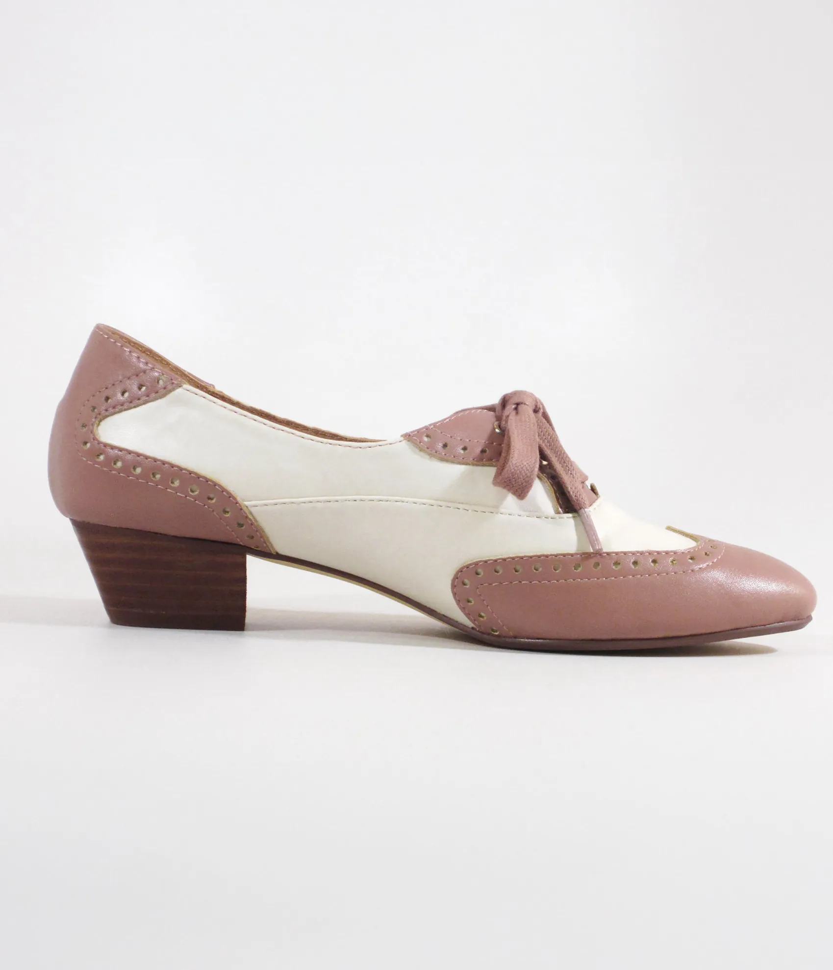 Unique Vintage Chelsea Crew 1950's Mauve & Bone Demi Oxford Saddle Shoes Shop