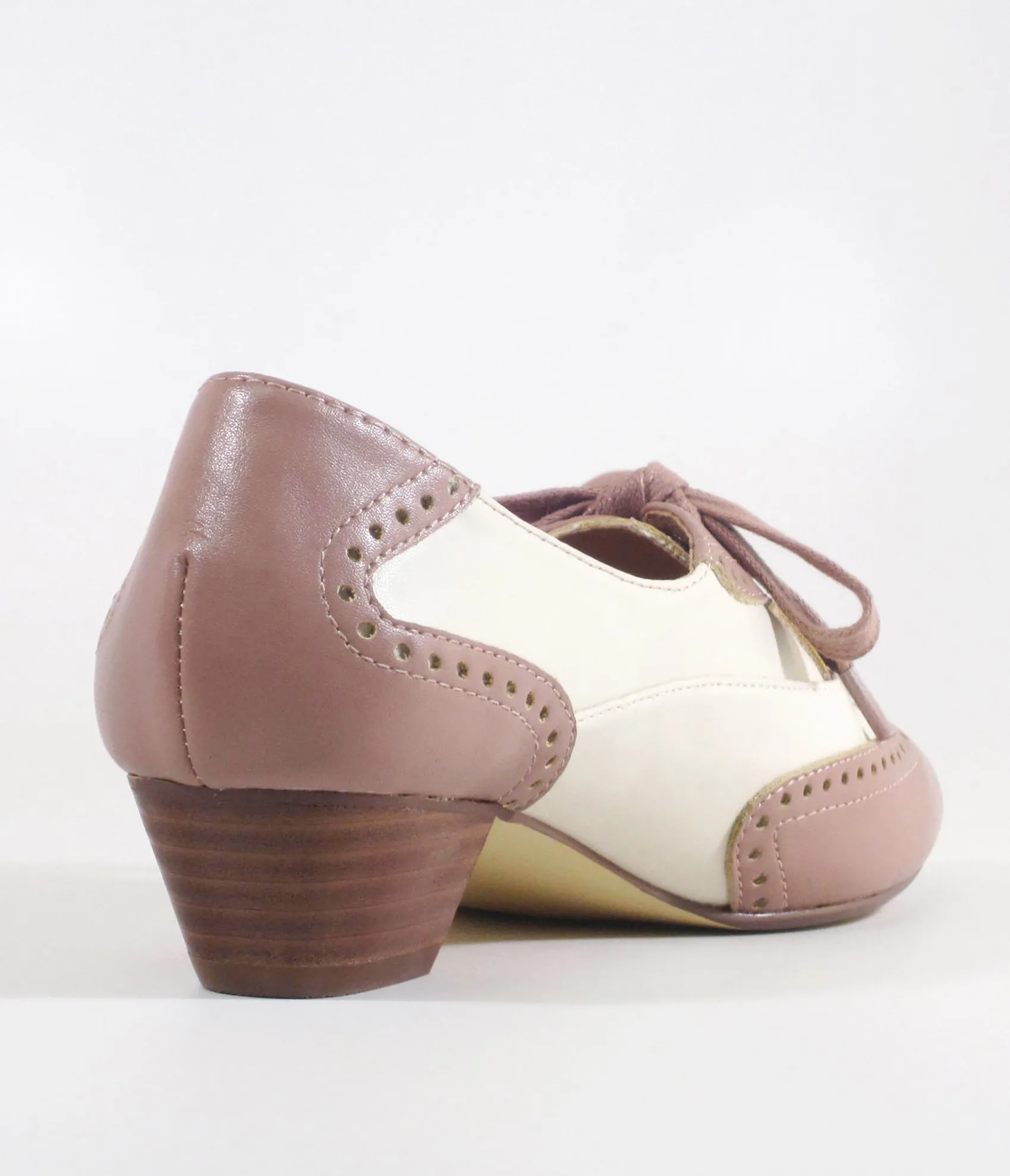 Unique Vintage Chelsea Crew 1950's Mauve & Bone Demi Oxford Saddle Shoes Shop
