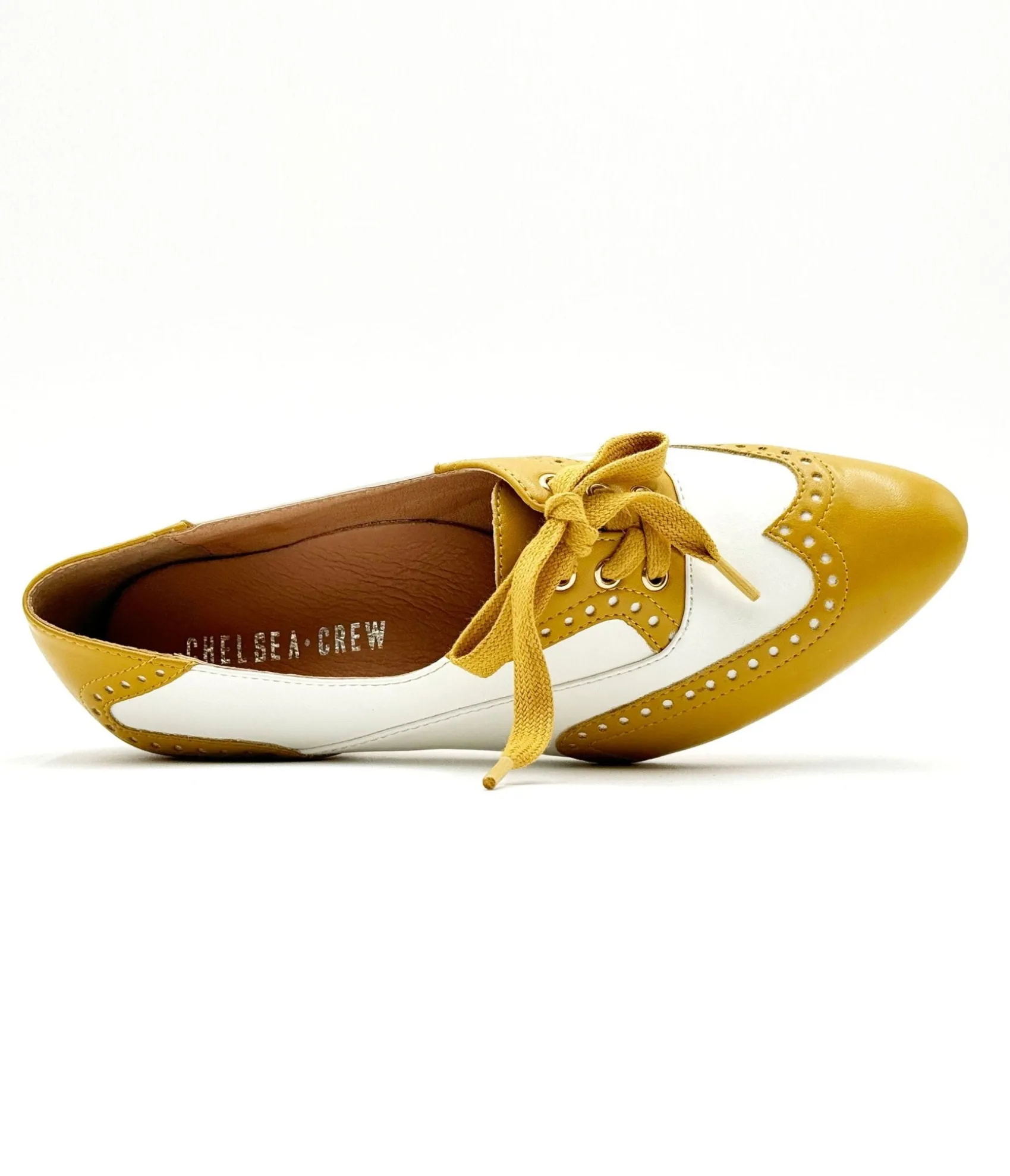Unique Vintage Chelsea Crew 1950's Mustard & White Demi Oxford Saddle Shoes Shop