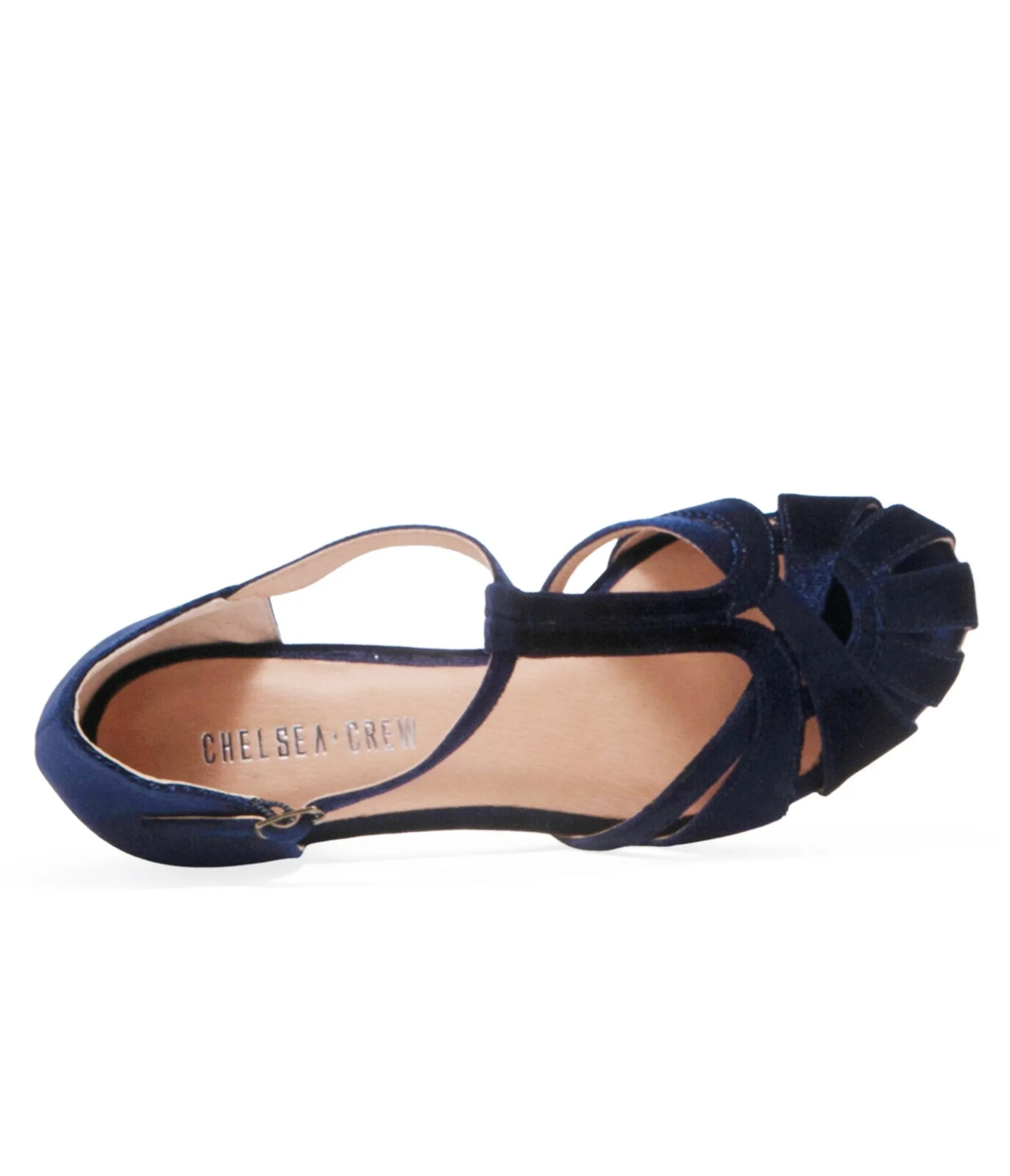 Unique Vintage Chelsea Crew 1920s Navy Velvet T-Strap Sergi Heels Shop