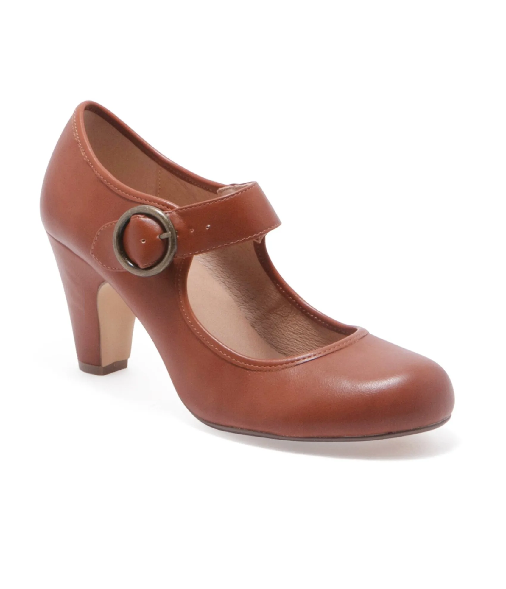 Unique Vintage Chelsea Crew 1940s Rust Leatherette Mary Jane Madeline Heels Online