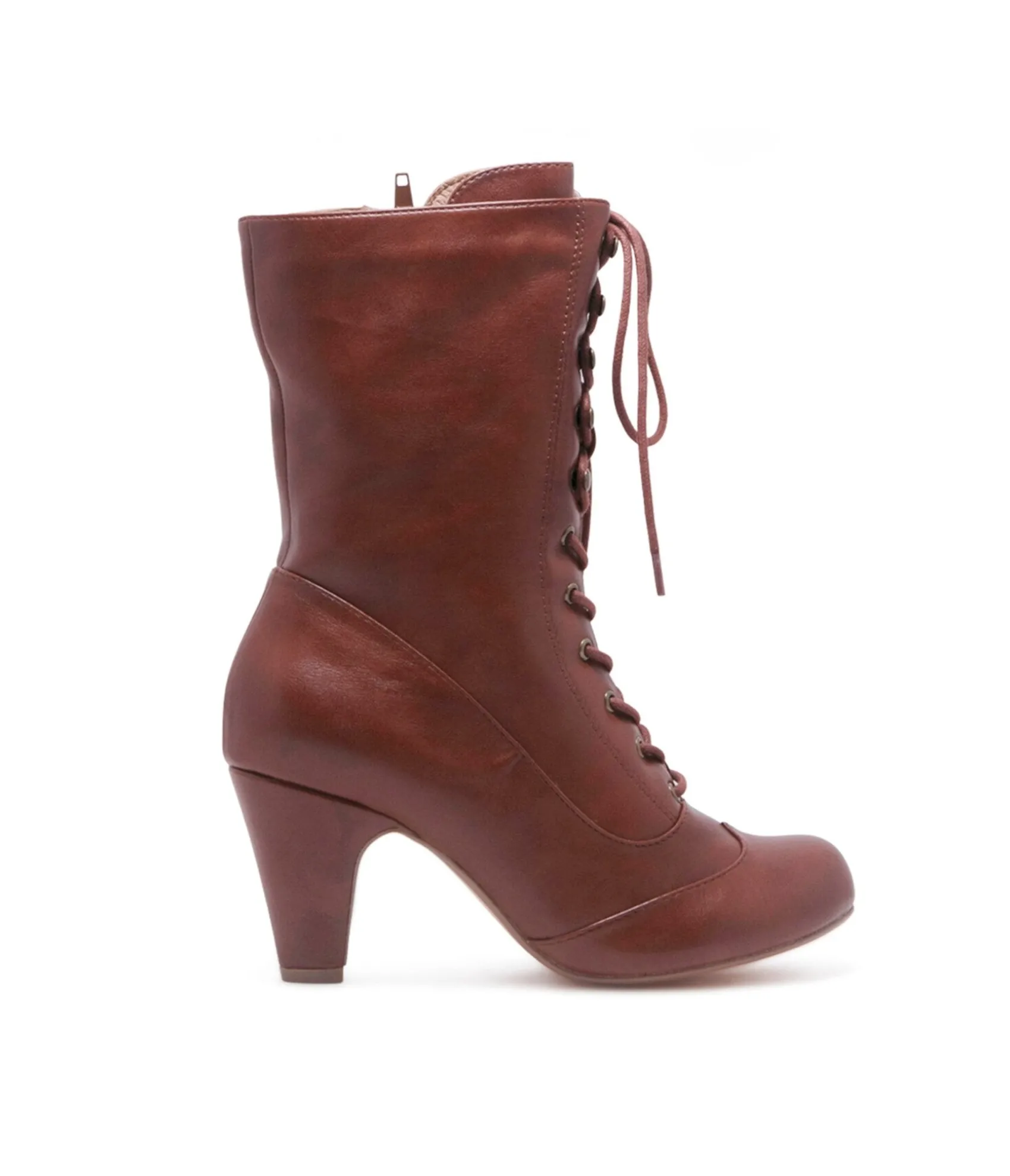 Unique Vintage Chelsea Crew Tan Leatherette Victorian Claire Boots Flash Sale