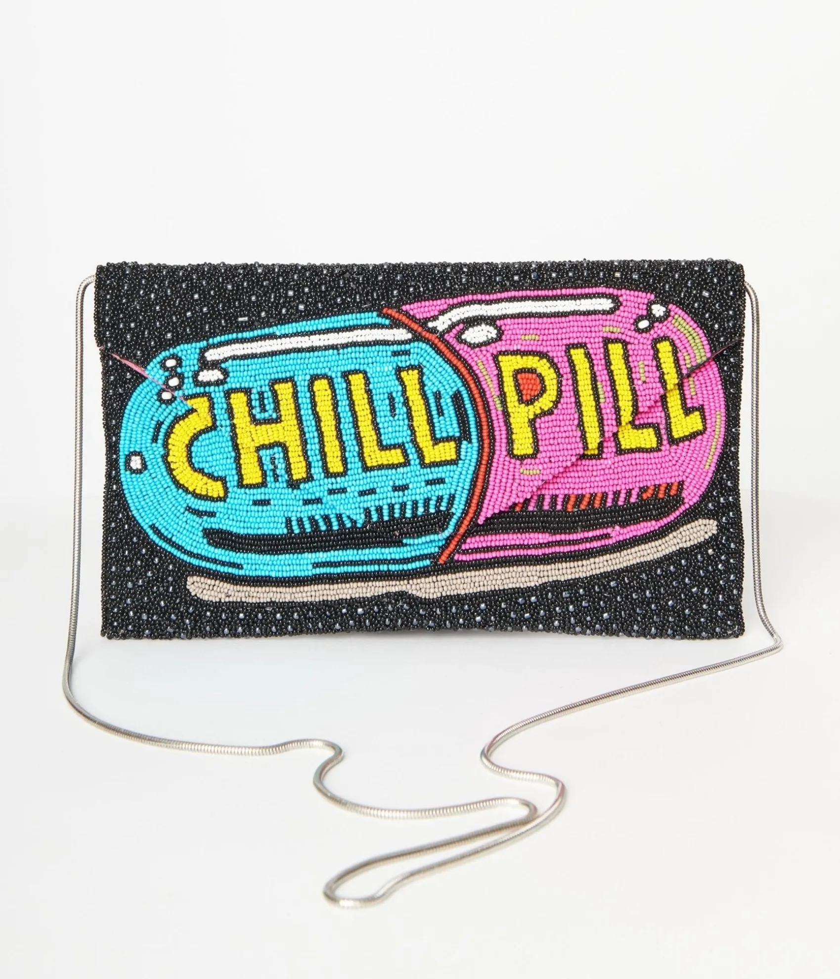 Unique Vintage Chill Pill Beaded Clutch Online
