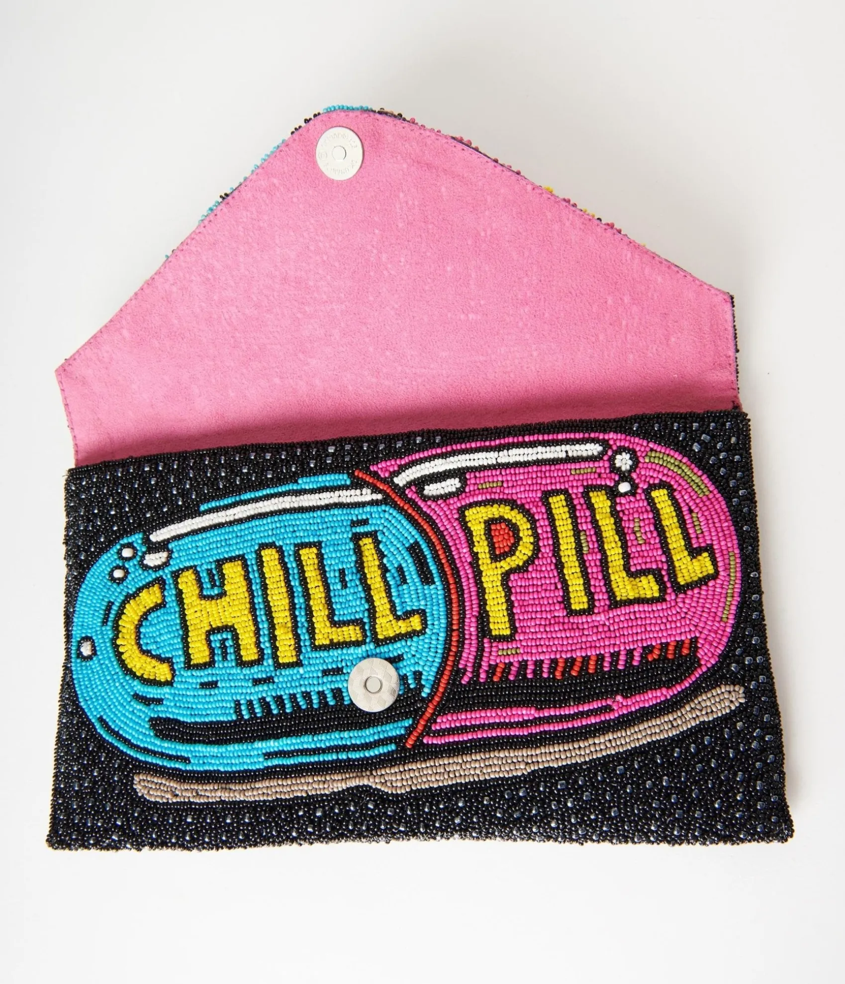 Unique Vintage Chill Pill Beaded Clutch Online