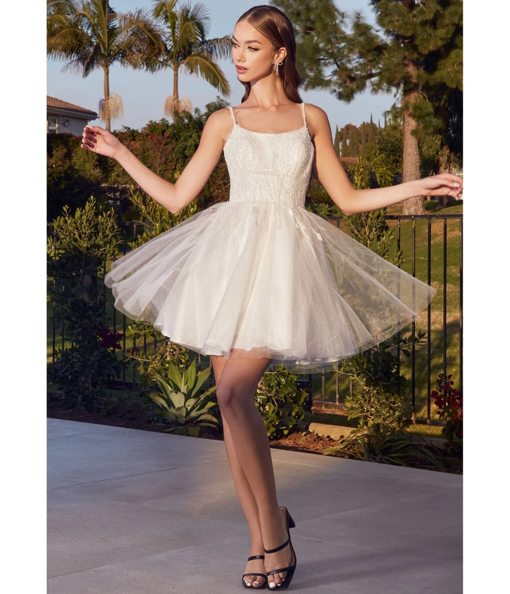 Unique Vintage Cinderella Divine Ivory Beaded Teacup Homecoming Dress Shop