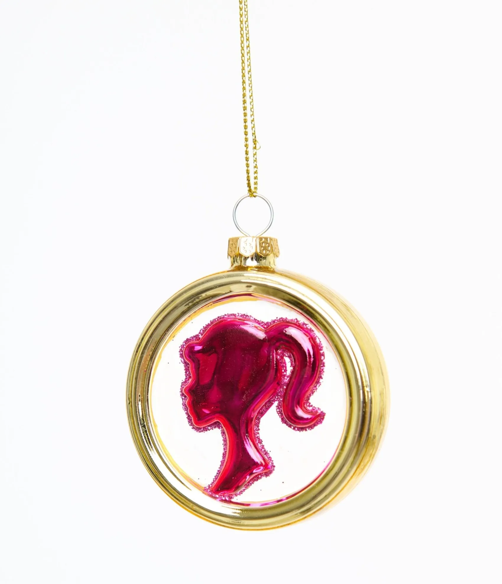 Unique Vintage Cody Foster Barbie Silhouette Glass Ornament Store