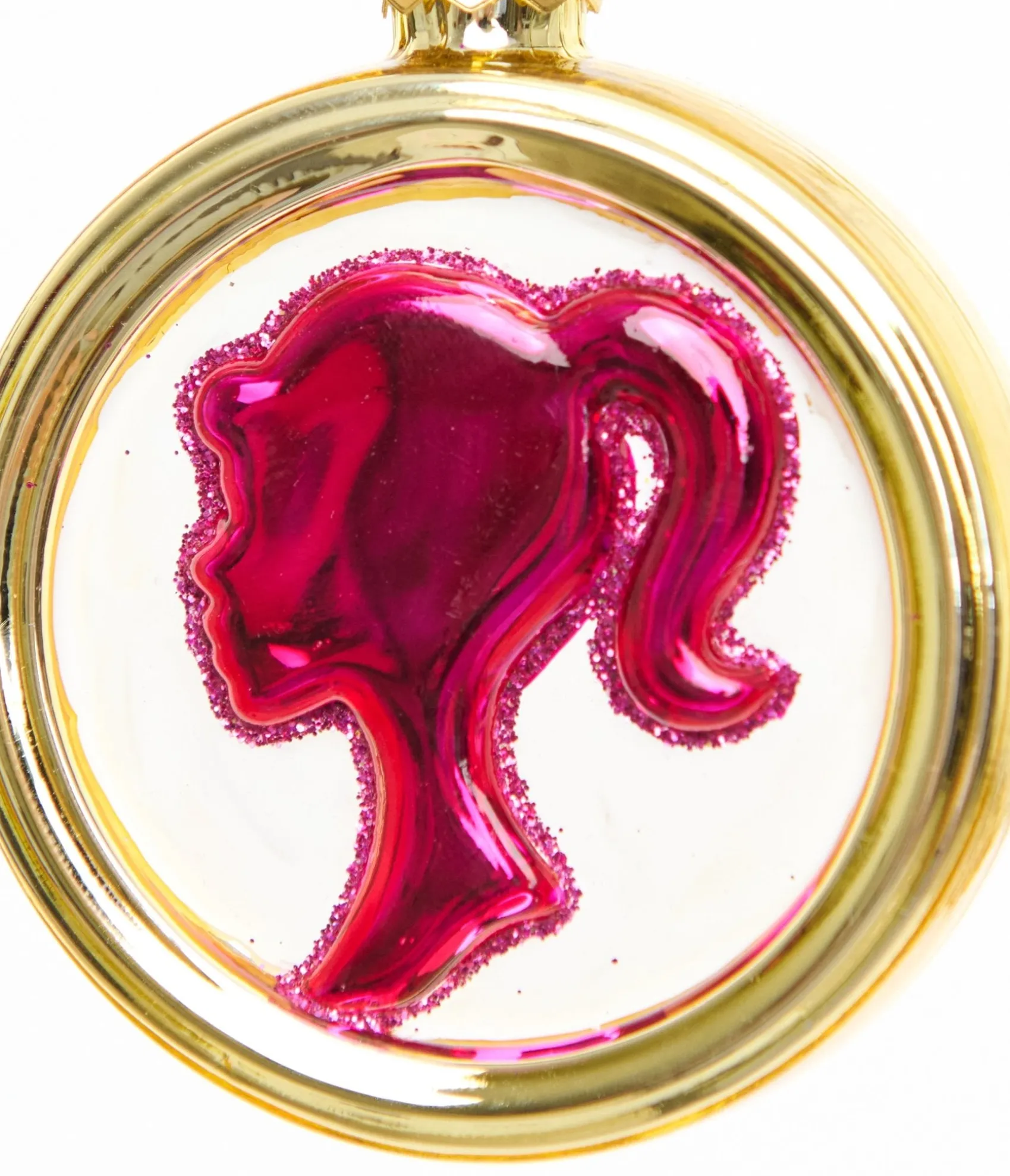 Unique Vintage Cody Foster Barbie Silhouette Glass Ornament Store
