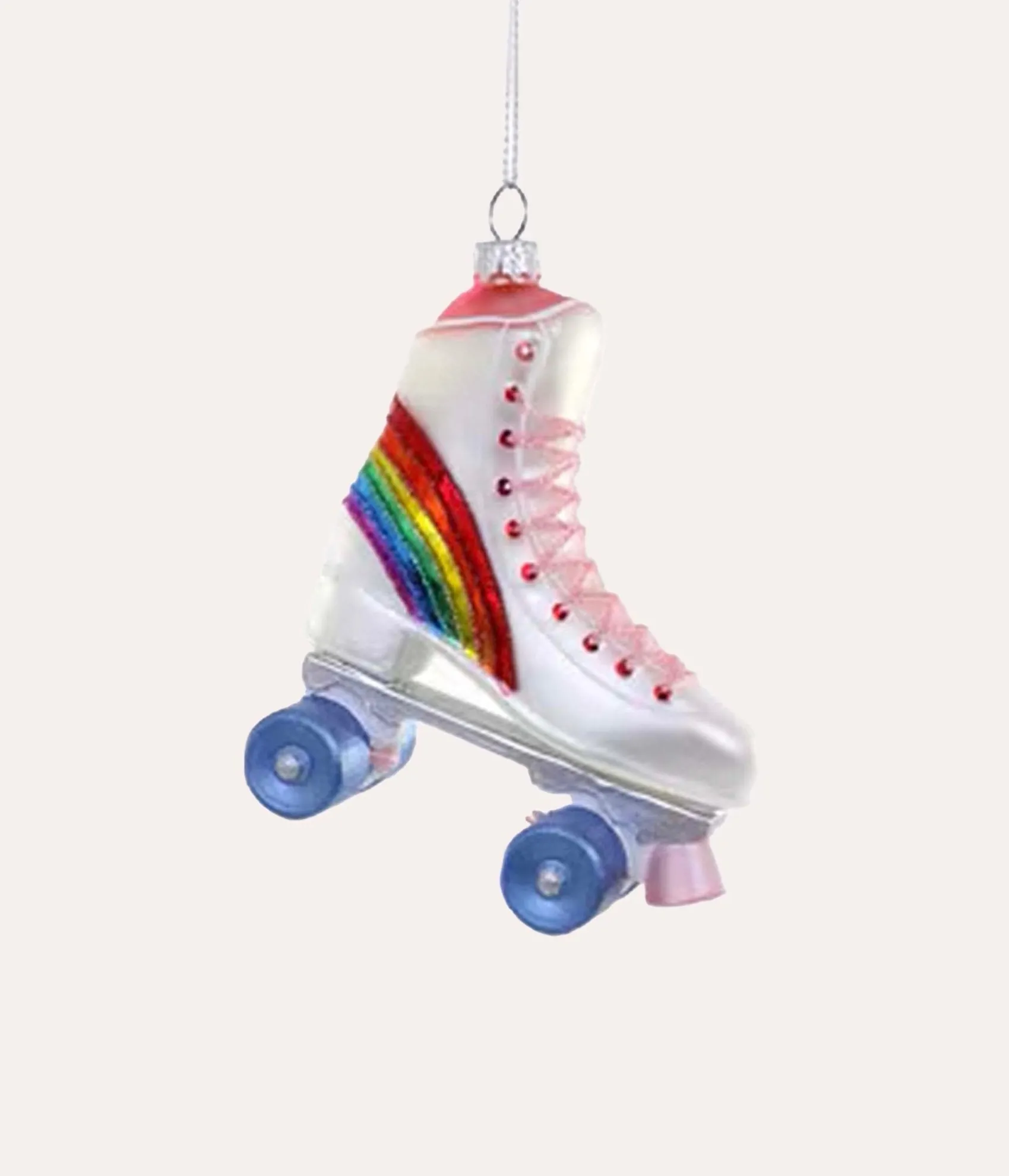 Unique Vintage Cody Foster Silver & Rainbow Roller Skate Ornament Online