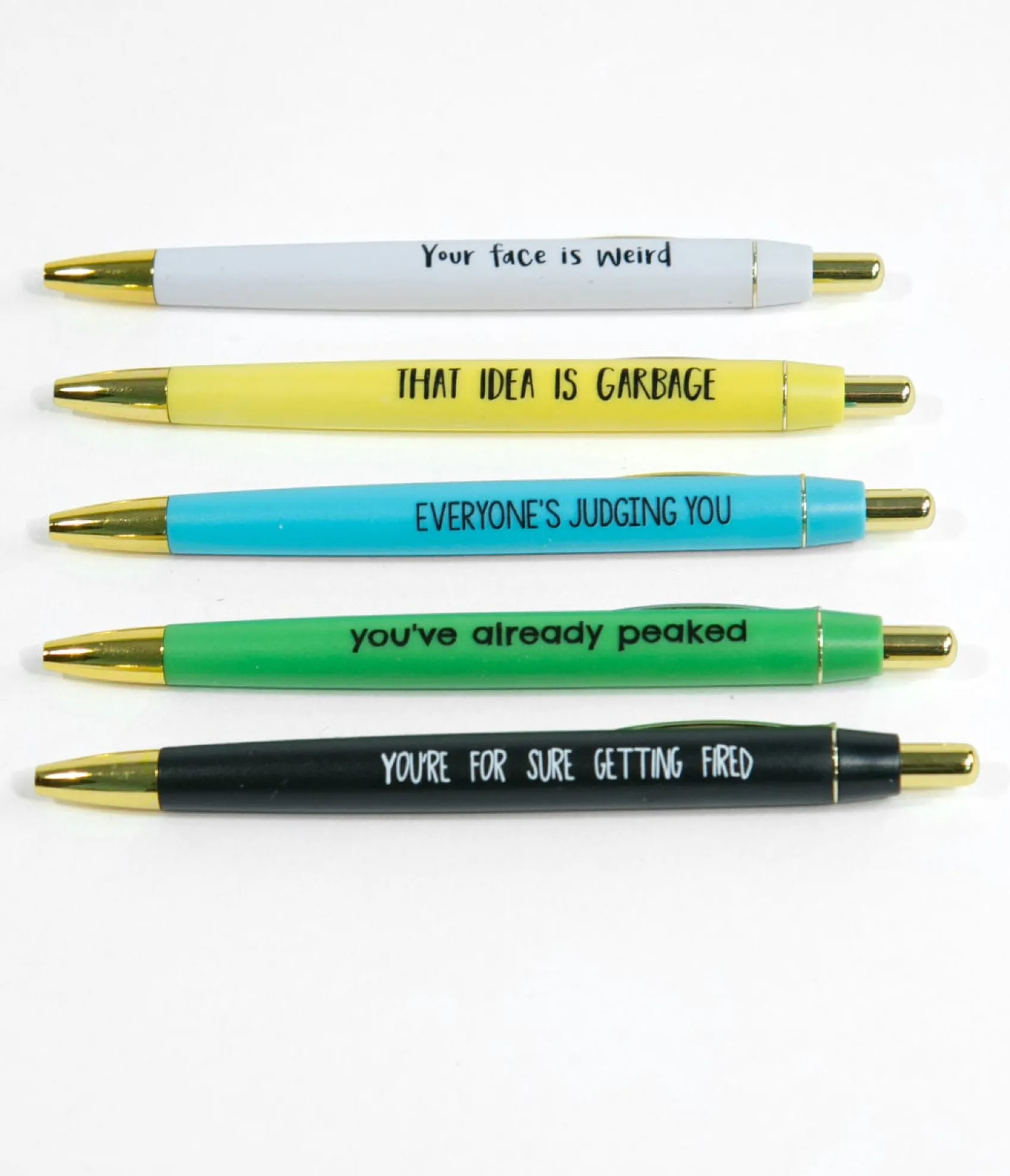 Unique Vintage Demotivational Ballpoint Pen Set Clearance