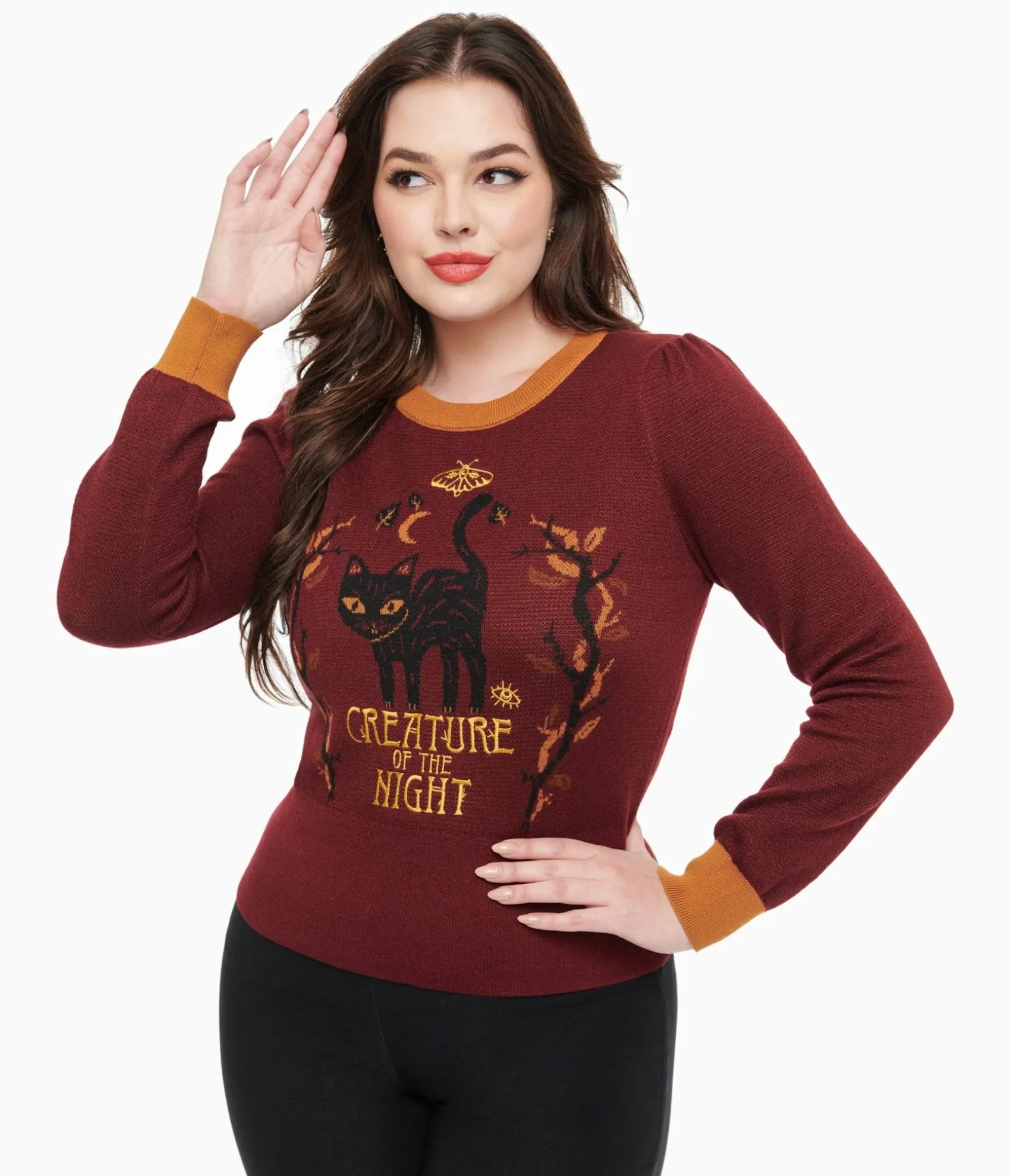 Unique Vintage Disney Hocus Pocus Collection by Burgundy Binx Hocus Pocus Embroidered Sweater New