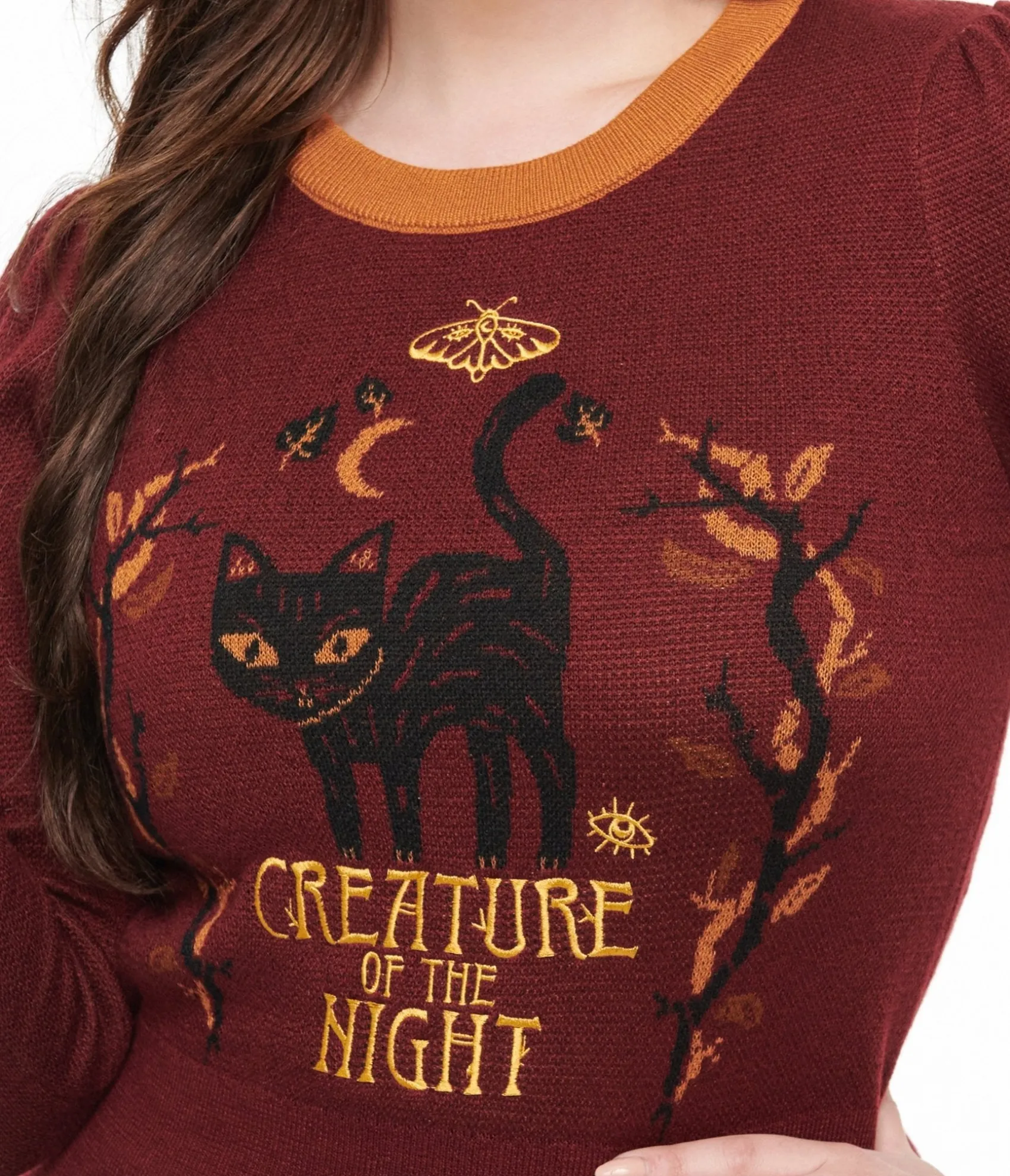 Unique Vintage Disney Hocus Pocus Collection by Burgundy Binx Hocus Pocus Embroidered Sweater New