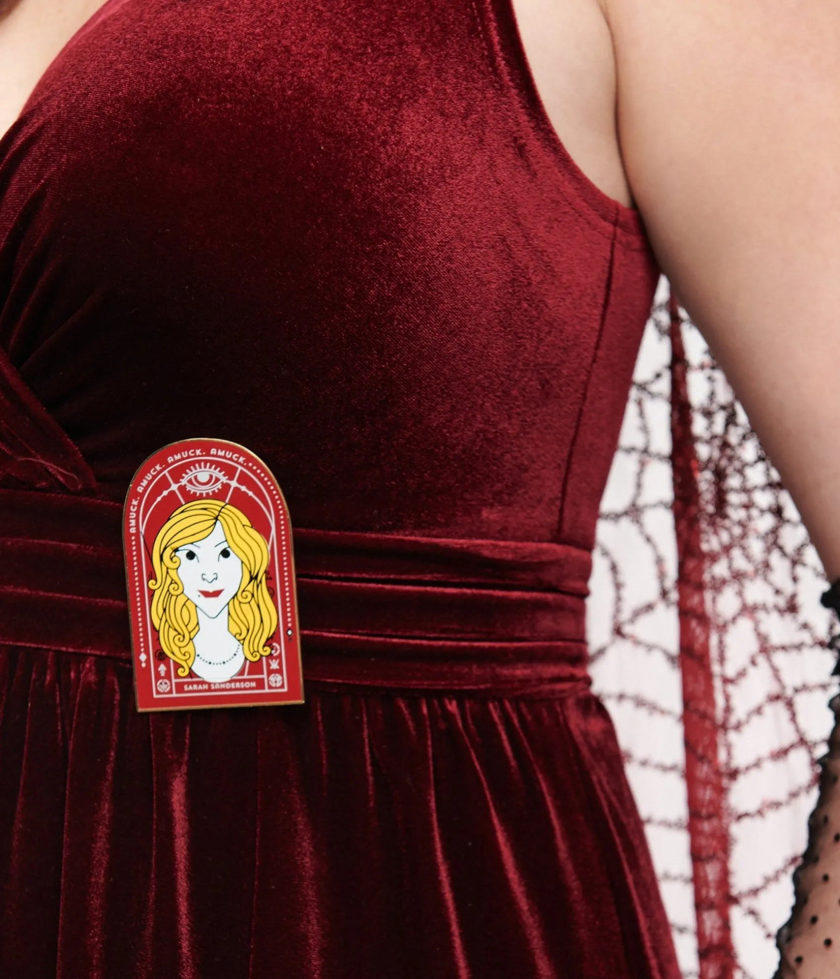 Unique Vintage Disney Hocus Pocus Collection by Burgundy Velvet & Spiderweb Sequin Cape Gown Online