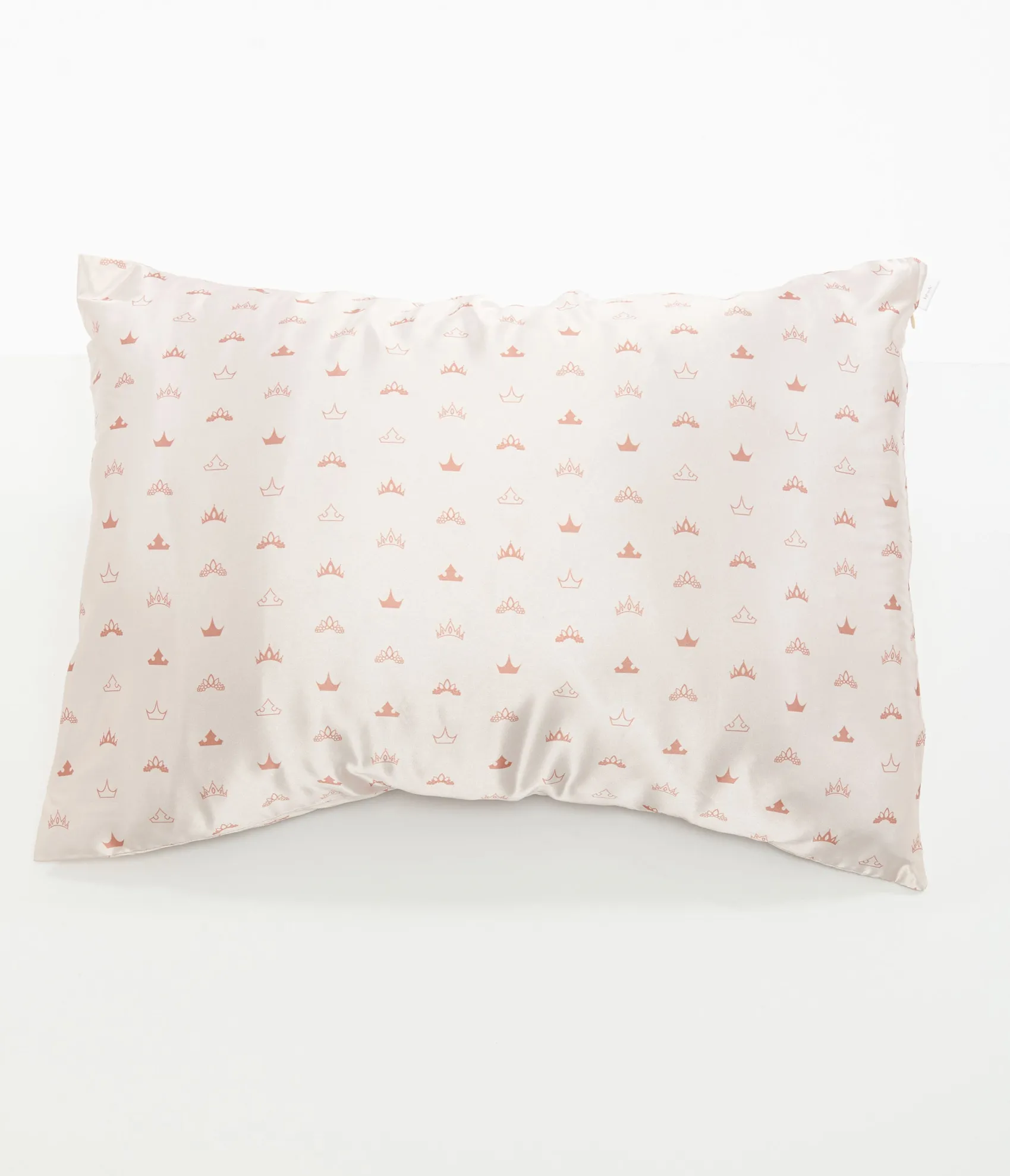Unique Vintage Disney x Kitsch Pink & Princess Crowns Satin Pillowcase Sale