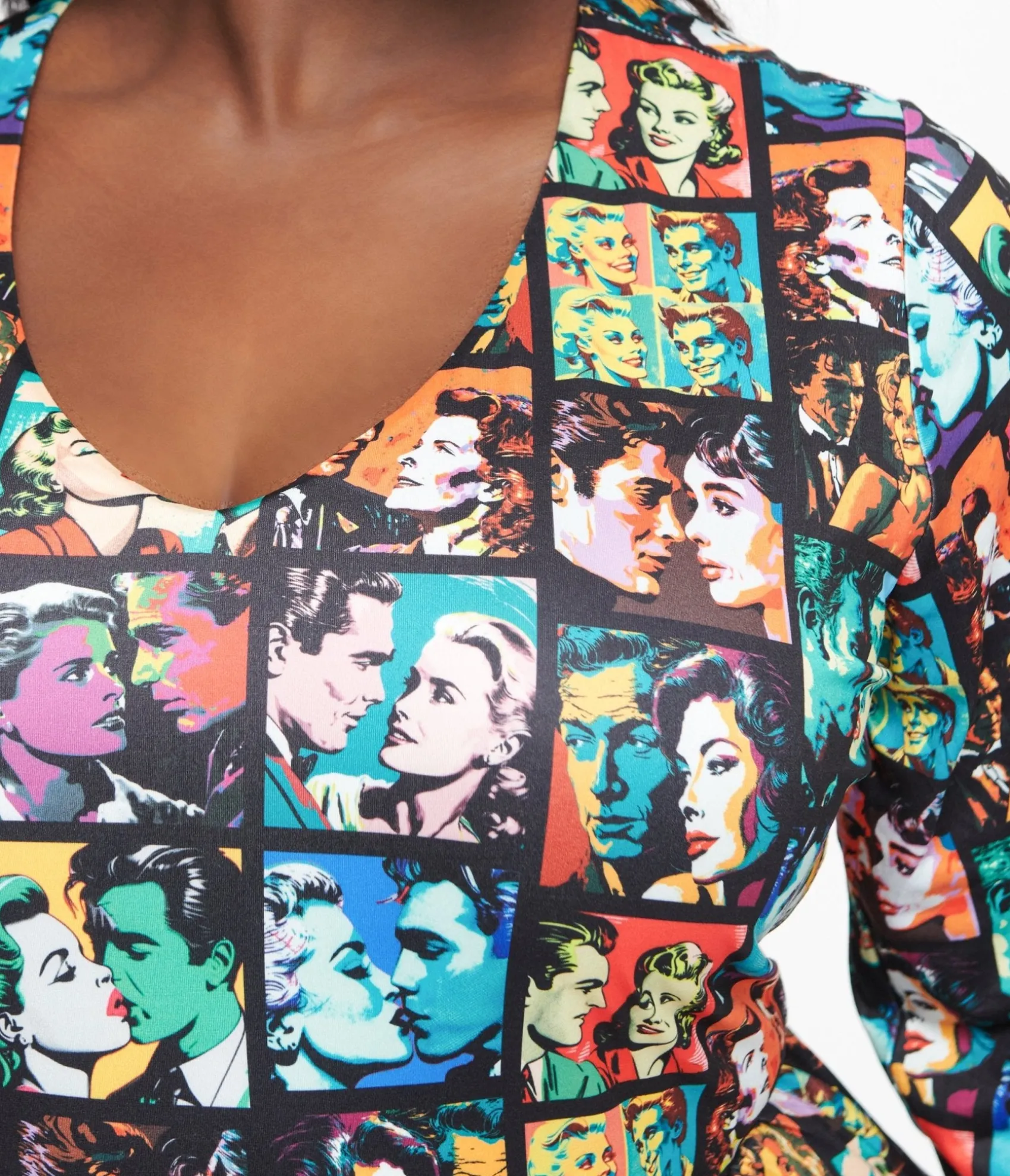 Unique Vintage Dolly & Dotty 1950s Vintage Romance Print Billie Fit & Flare Dress Outlet